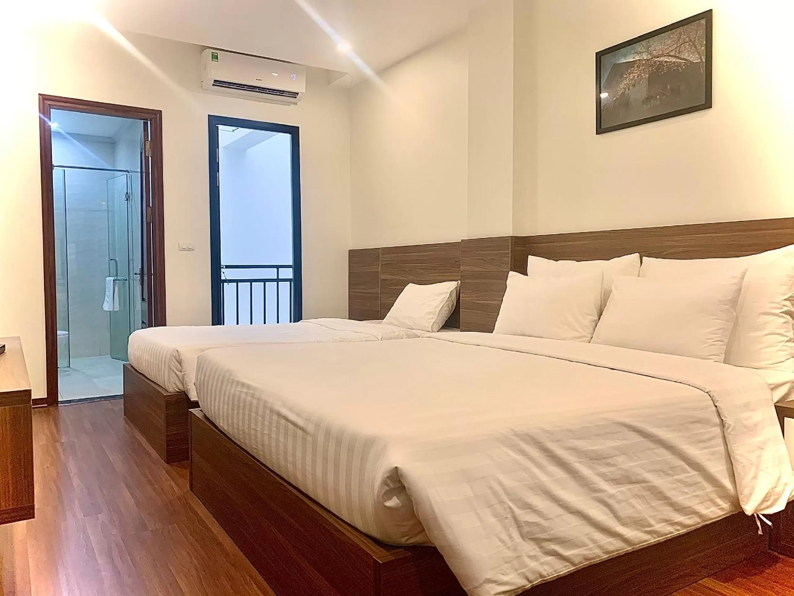 Bed in Paragon Noi bai Hotel & Pool