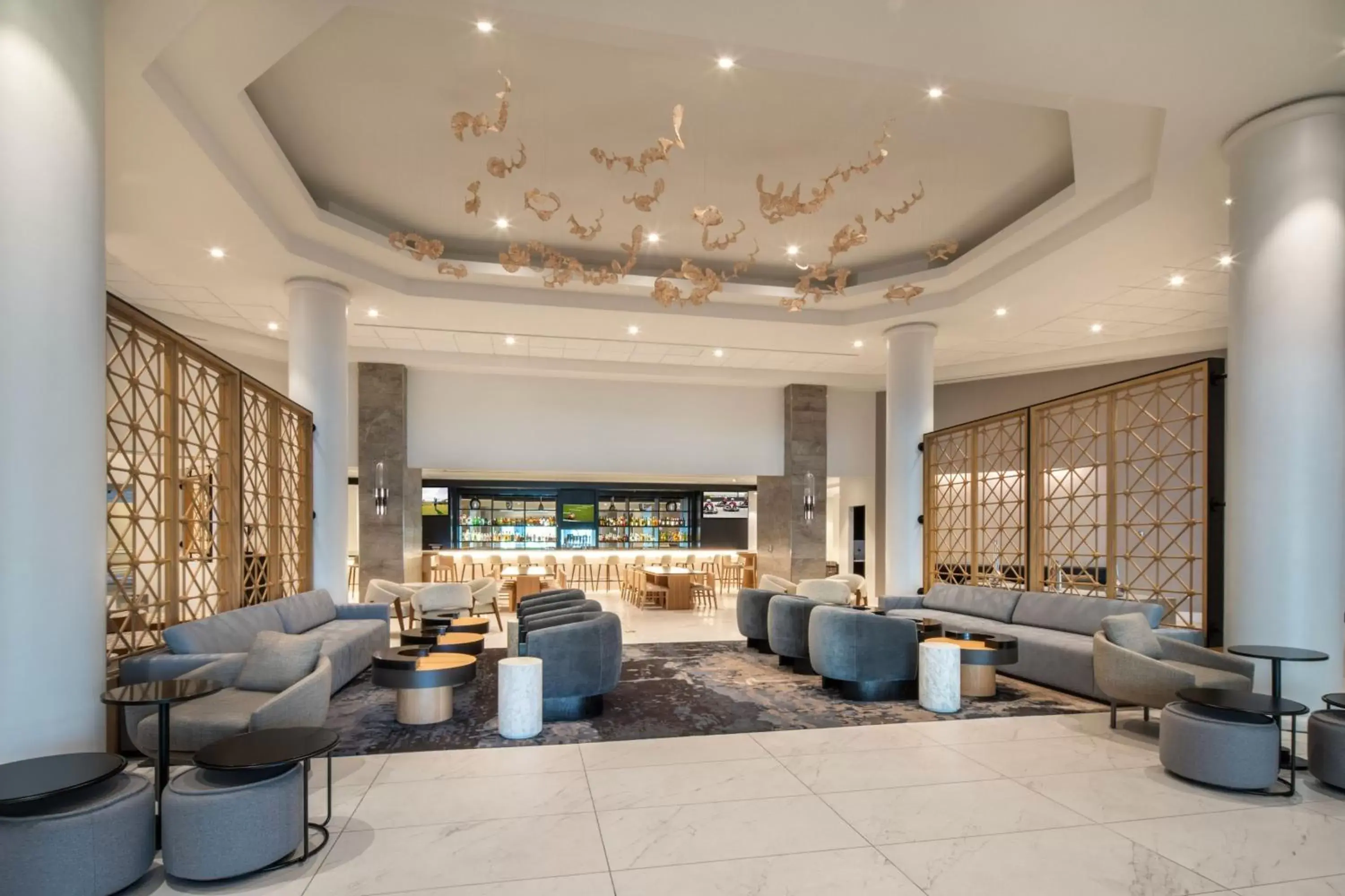 Lobby or reception, Lounge/Bar in Falls Church Marriott Fairview Park