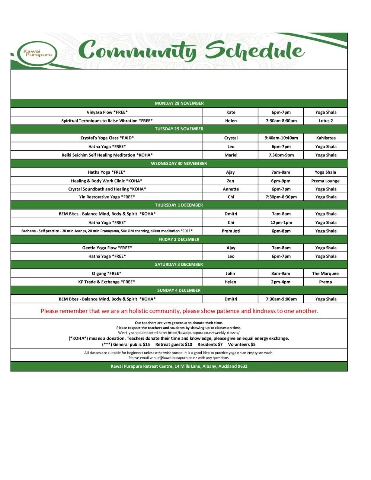 Fitness centre/facilities in Kawai Purapura Yoga Retreat Centre