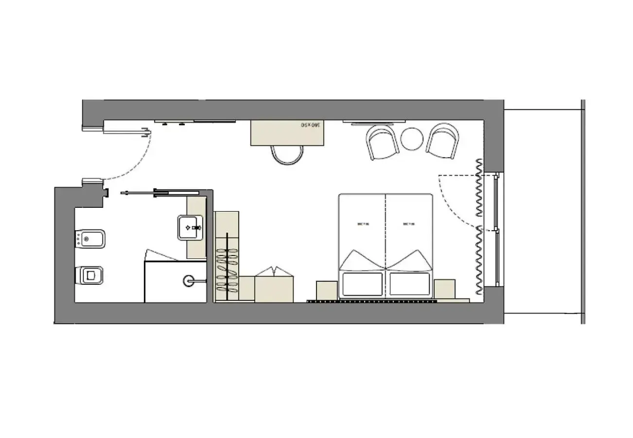 Photo of the whole room, Floor Plan in Residence Garni Hotel Vineus