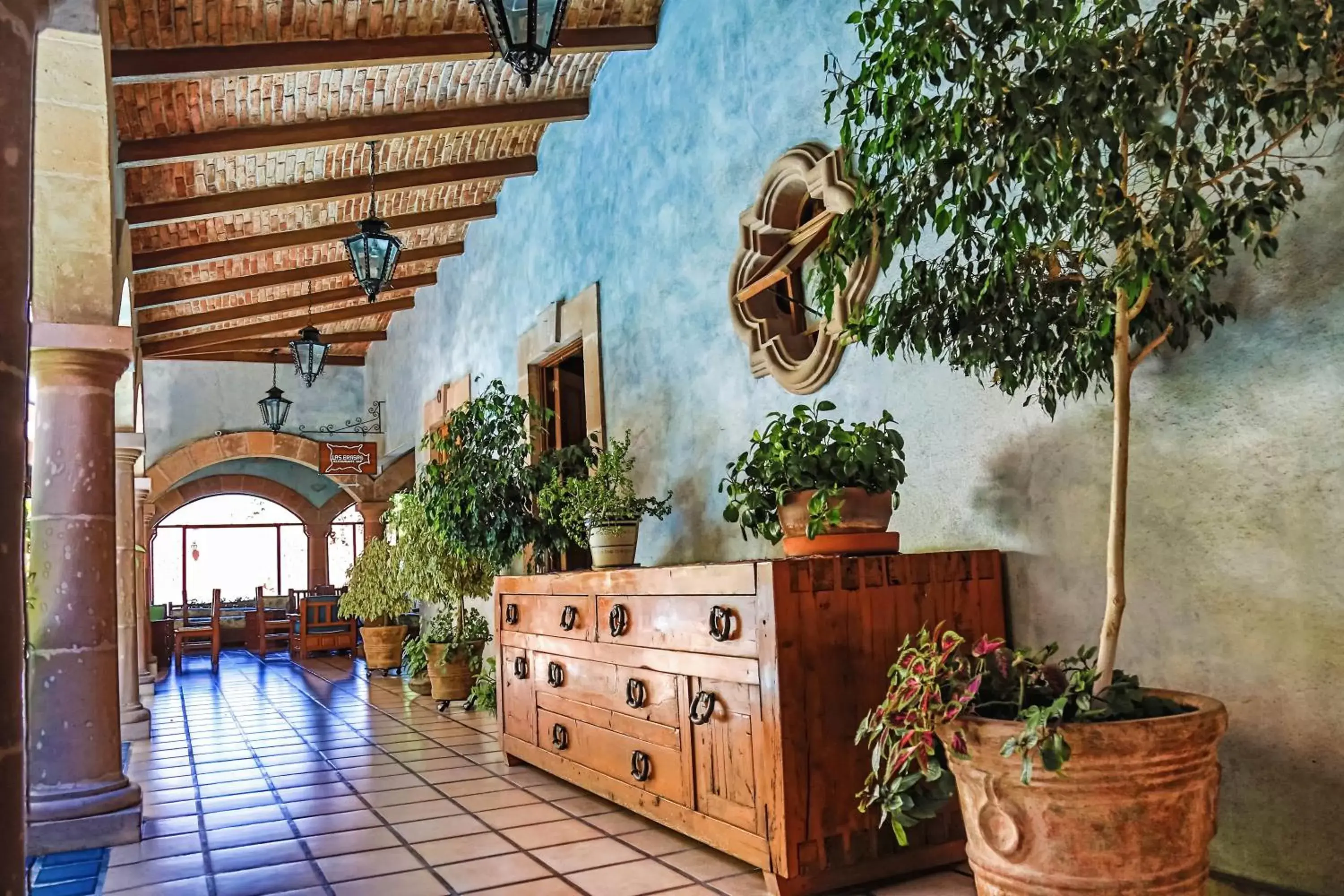 Patio in Hotel La Plaza de Tequisquiapan