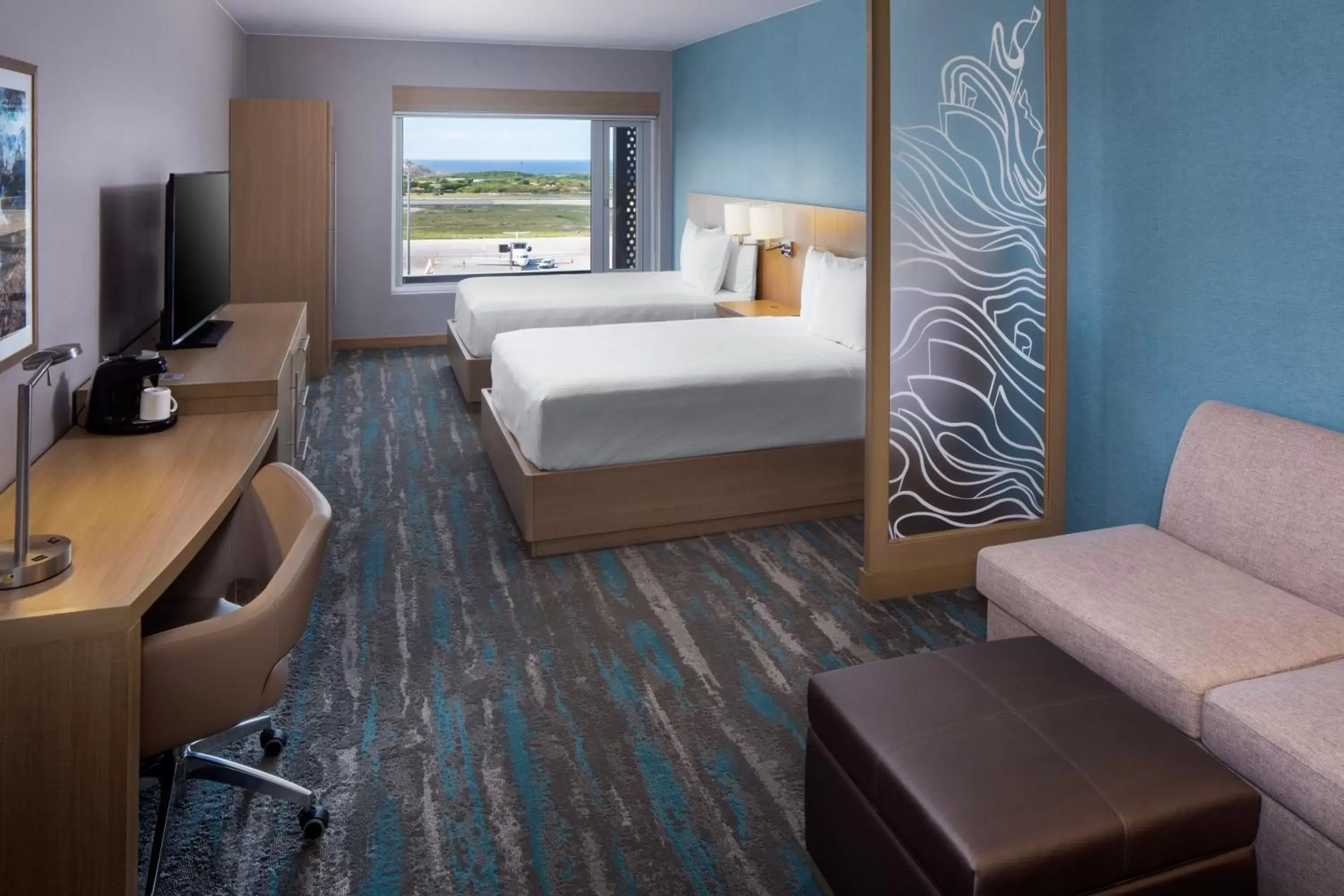Specialty Double Room with Two Double Beds and Sofa Bed in Hyatt Place Aruba Airport