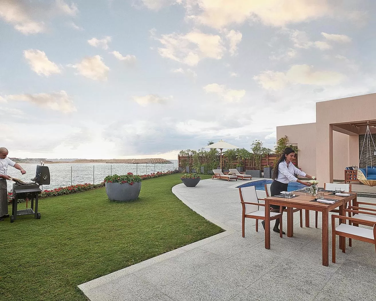 Patio in Four Seasons Hotel Alexandria At San Stefano