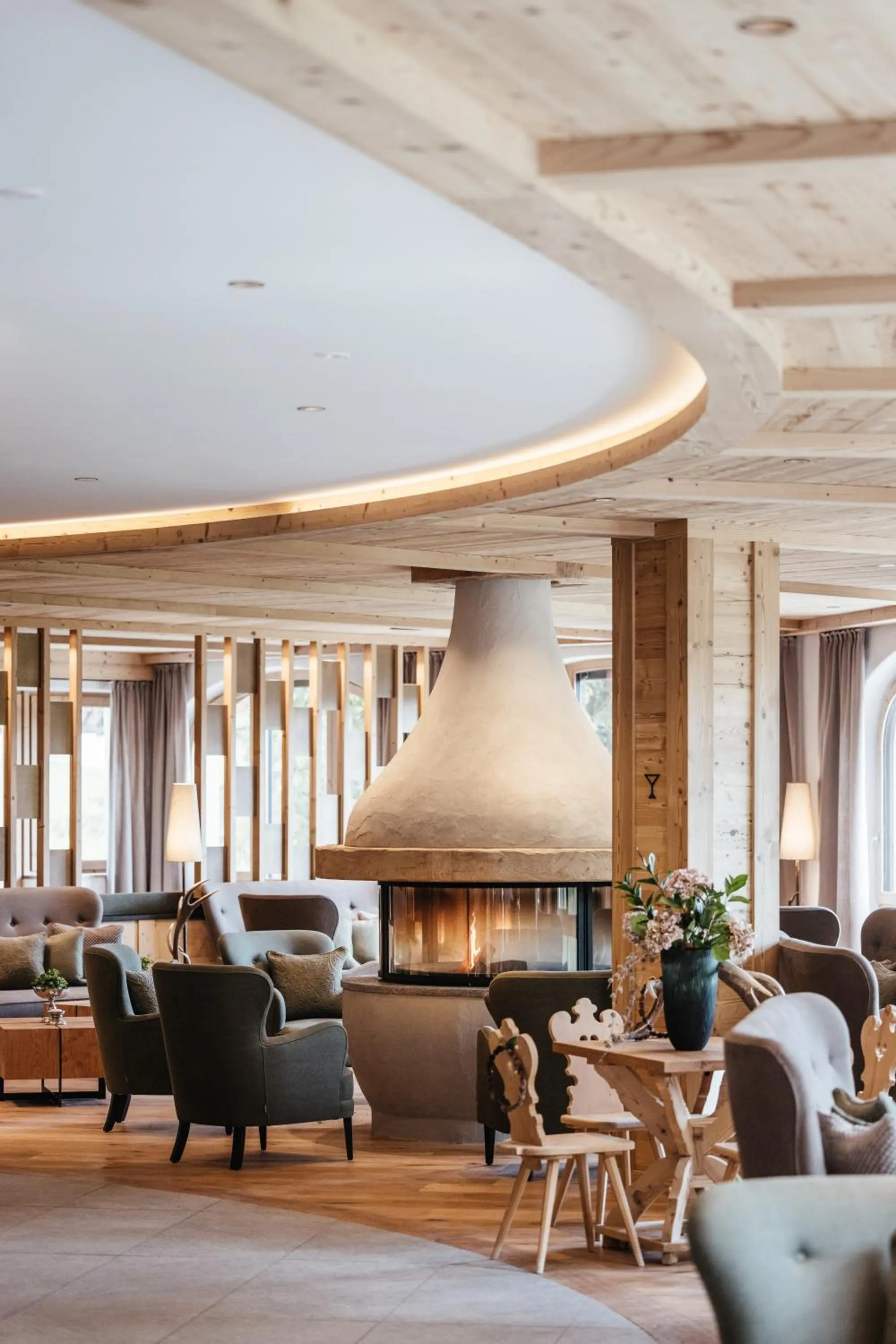 Lobby or reception in Kolfuschgerhof Mountain Resort