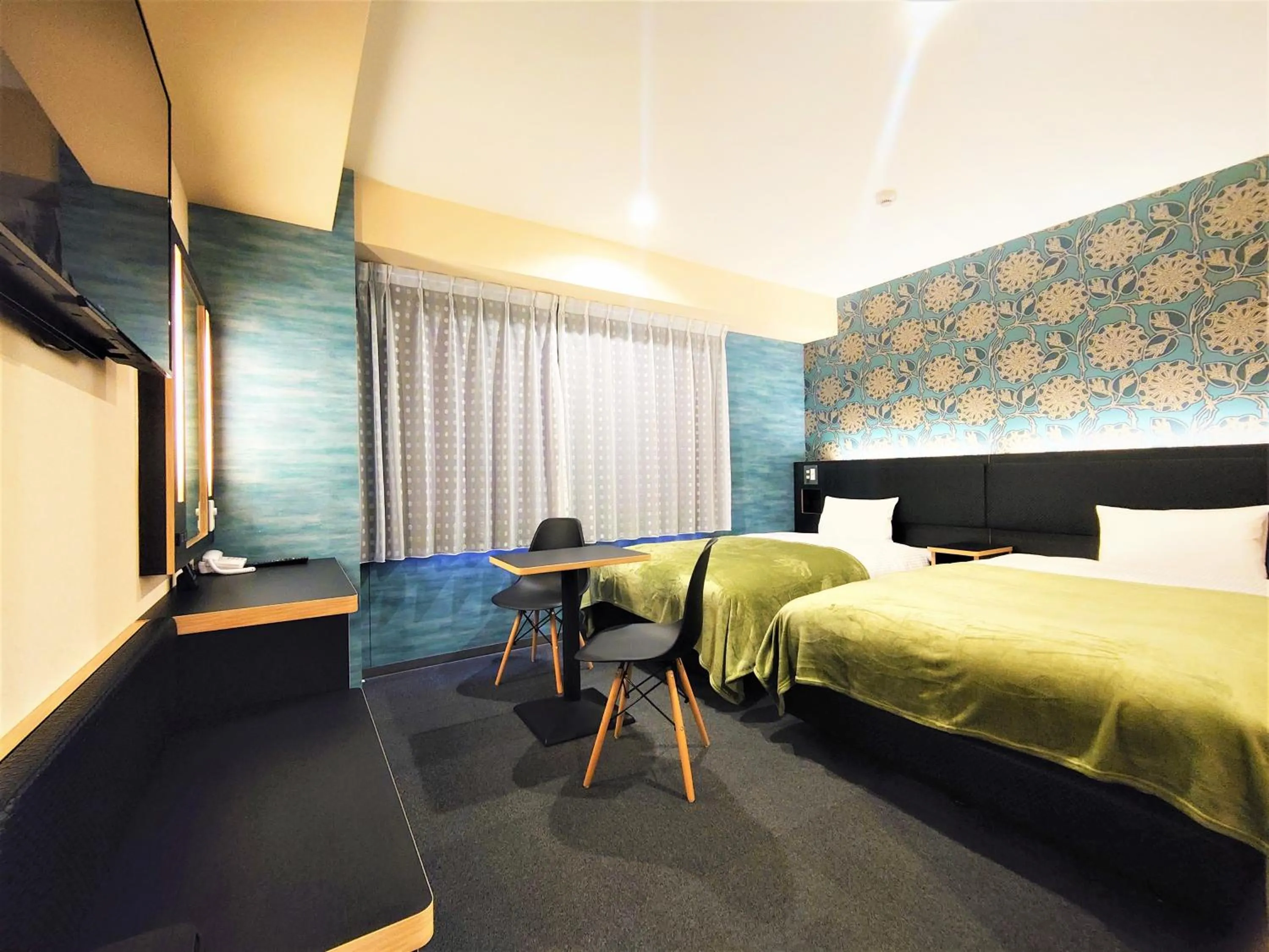 Photo of the whole room, Bed in Green Rich Hotel Kyoto Station South (Artificial hot spring Futamata Yunohana)