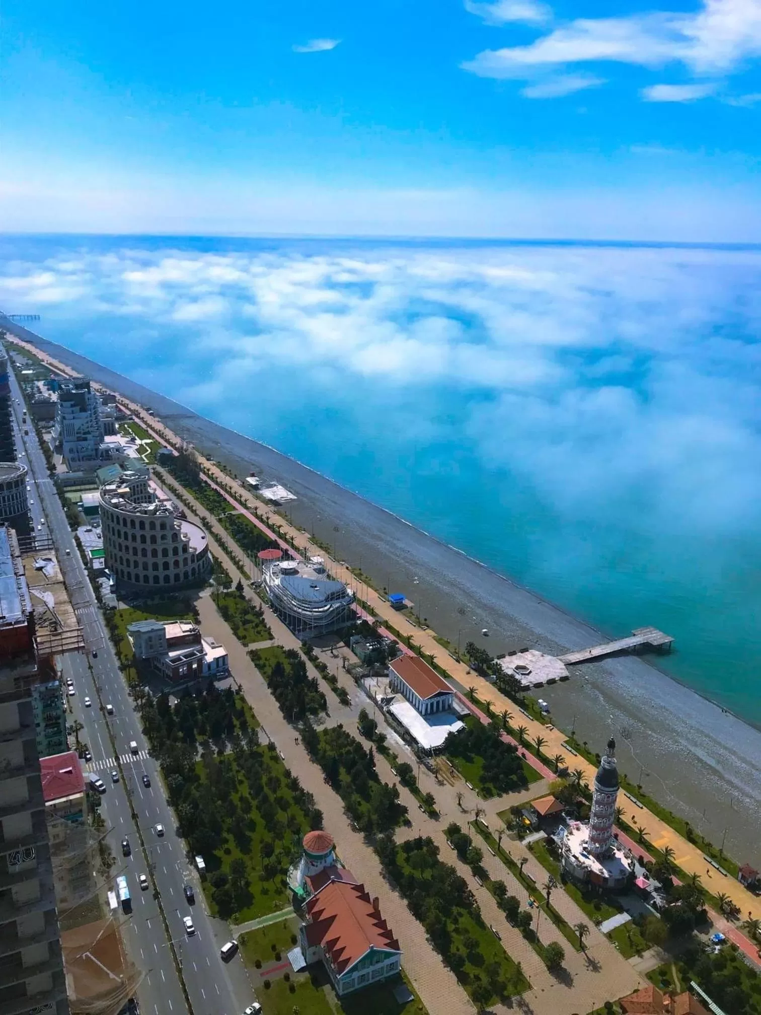 Bird's-eye View in Orbi City Batumi Black Sea Arena