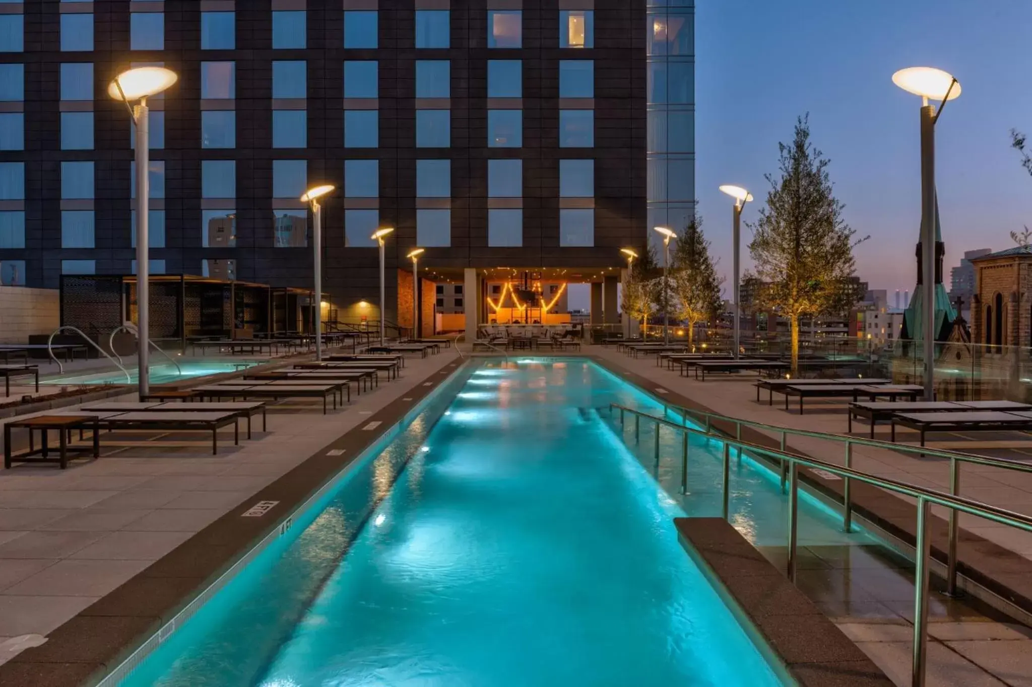 Balcony/Terrace, Swimming Pool in Omni Louisville Hotel