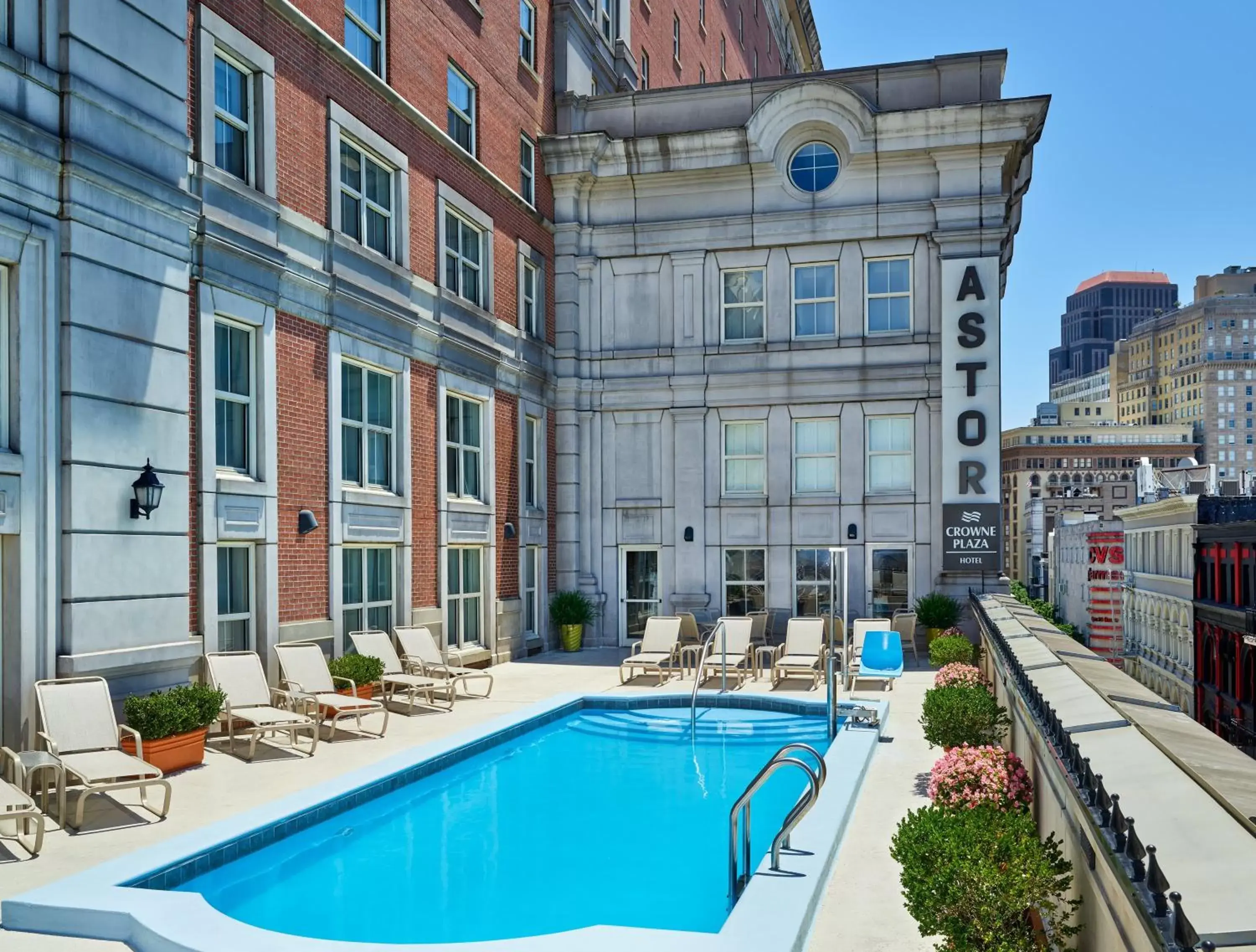 Swimming Pool in Astor Crowne Plaza New Orleans French Quarter, Corner of Bourbon and Canal