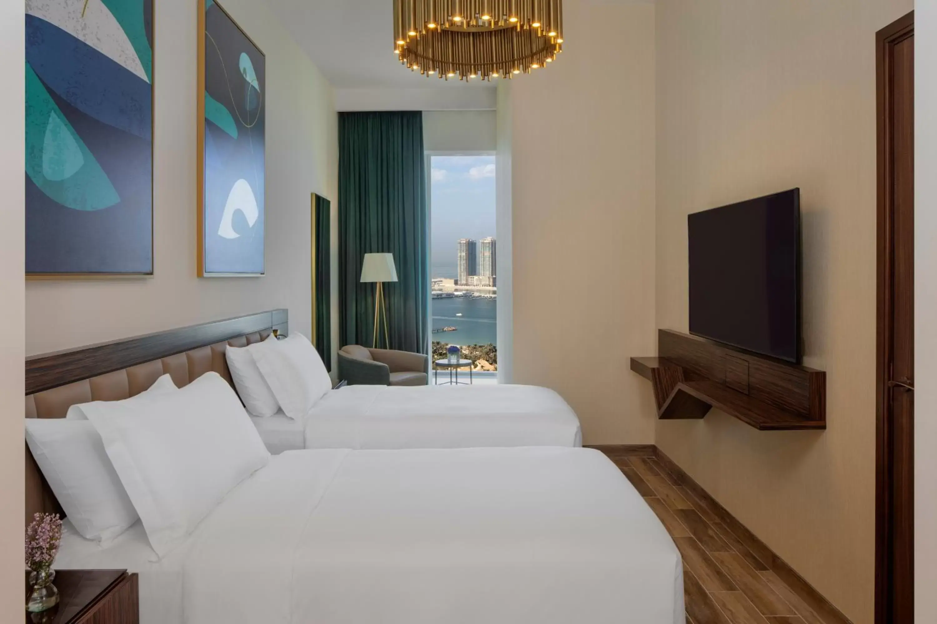 Bed in Avani Plus Palm View Dubai Hotel & Suites Bed in Avani Plus Palm View Dubai Hotel & Suites