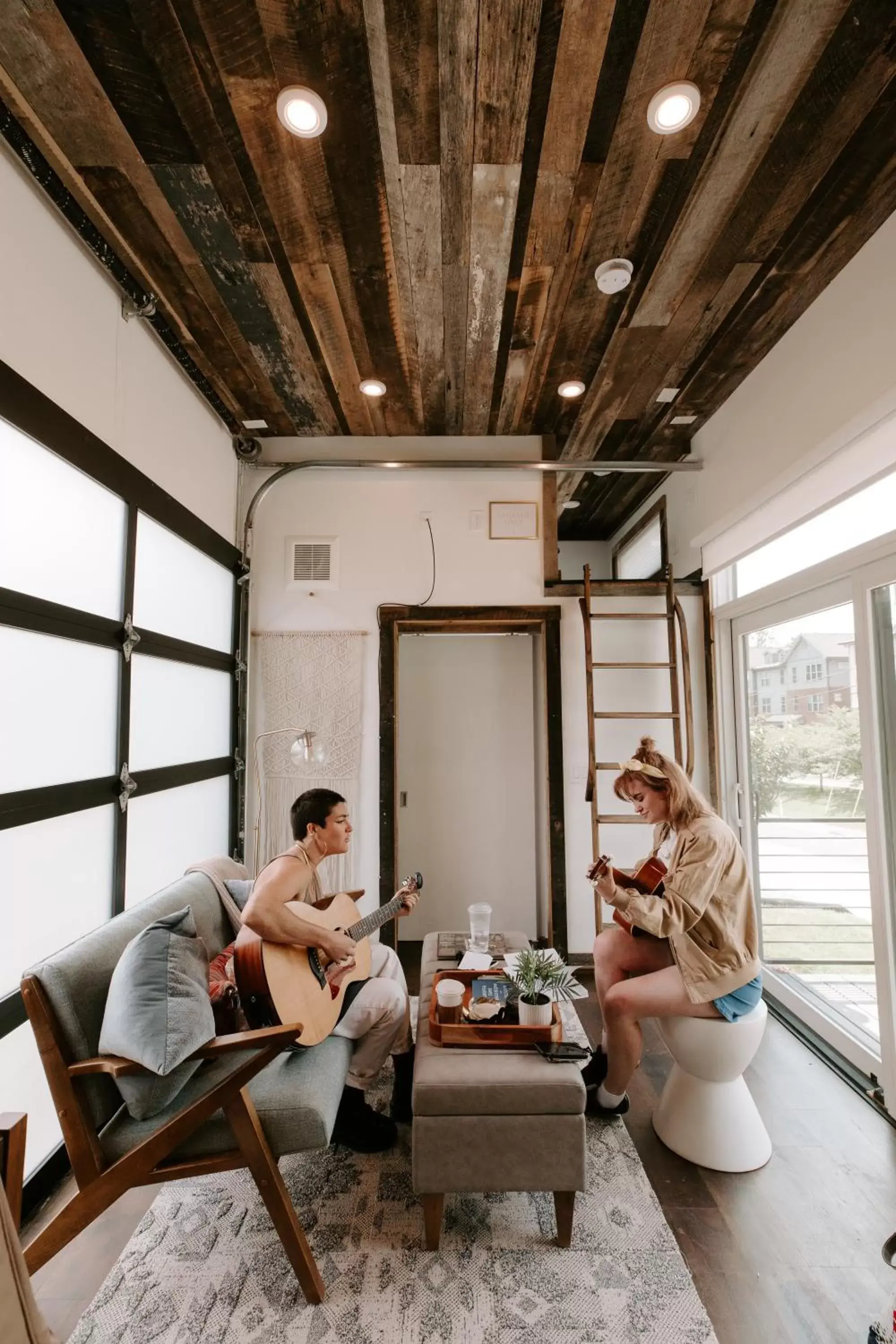 People in Ironwood Grove, Tiny House Hotel