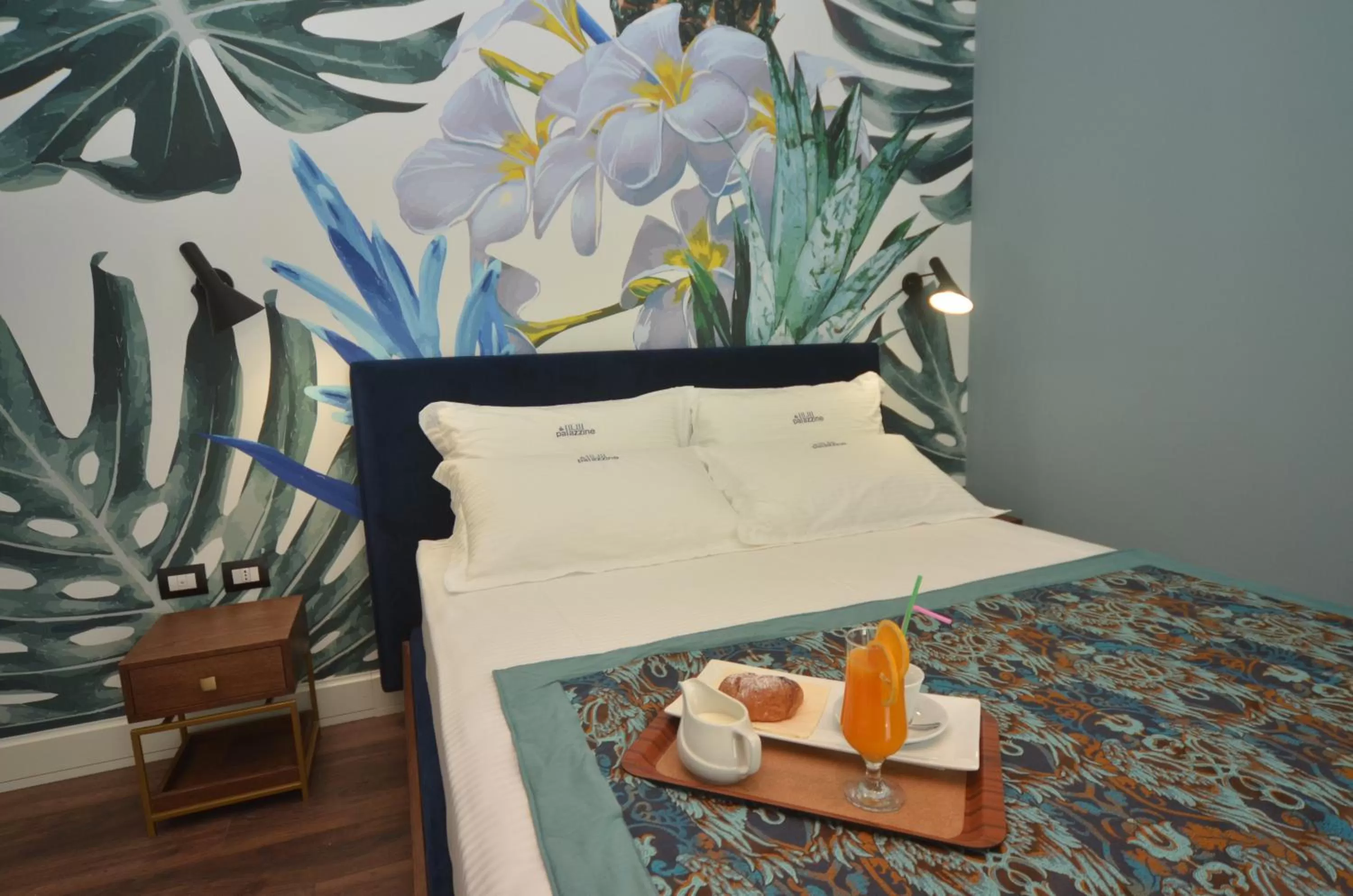 Bed in Le Palazzine Hotel