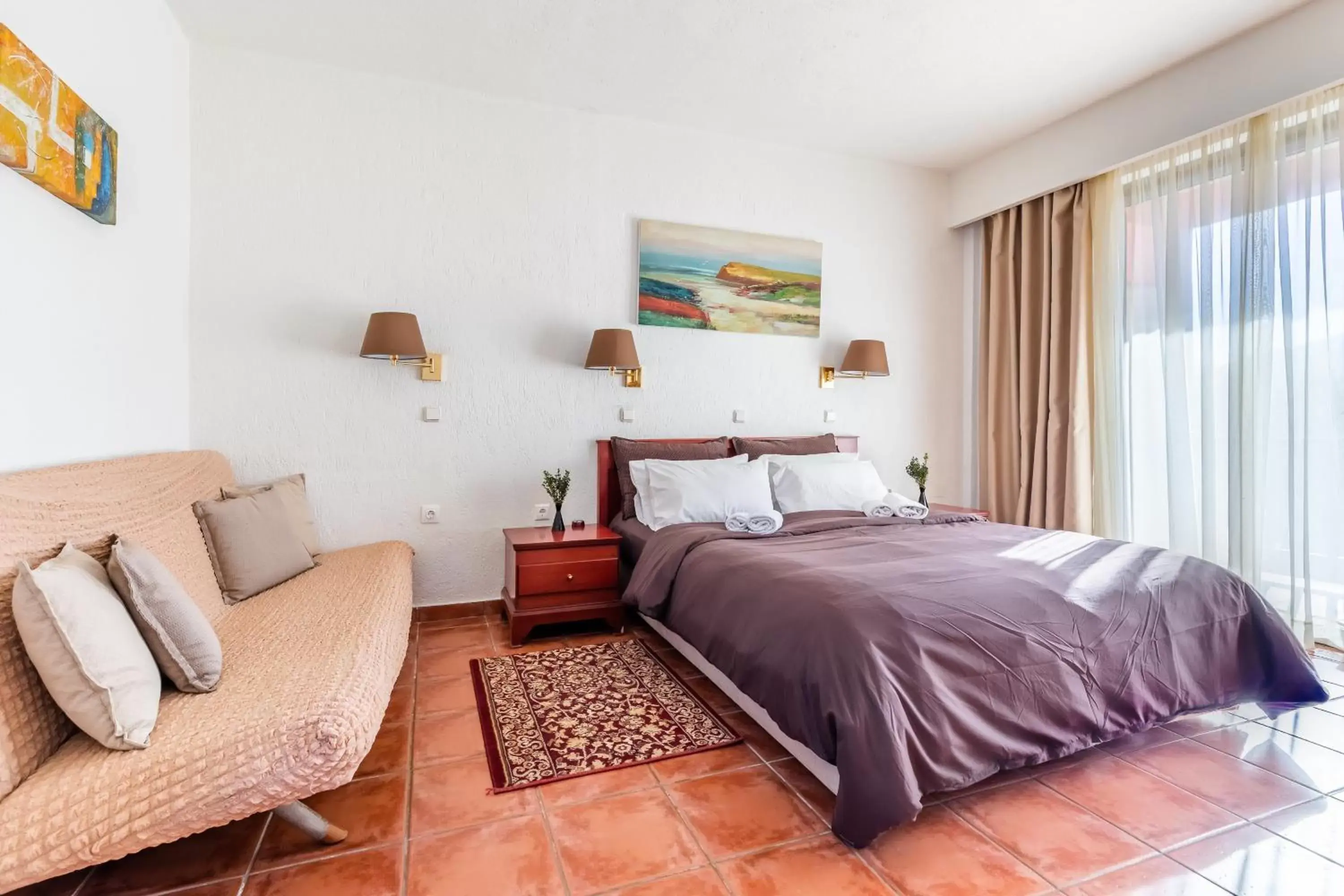 Bedroom, Bed in Rigas Hotel Skopelos
