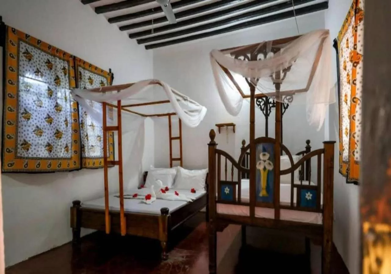 Bed in Mobydick Bungalow Nungwi