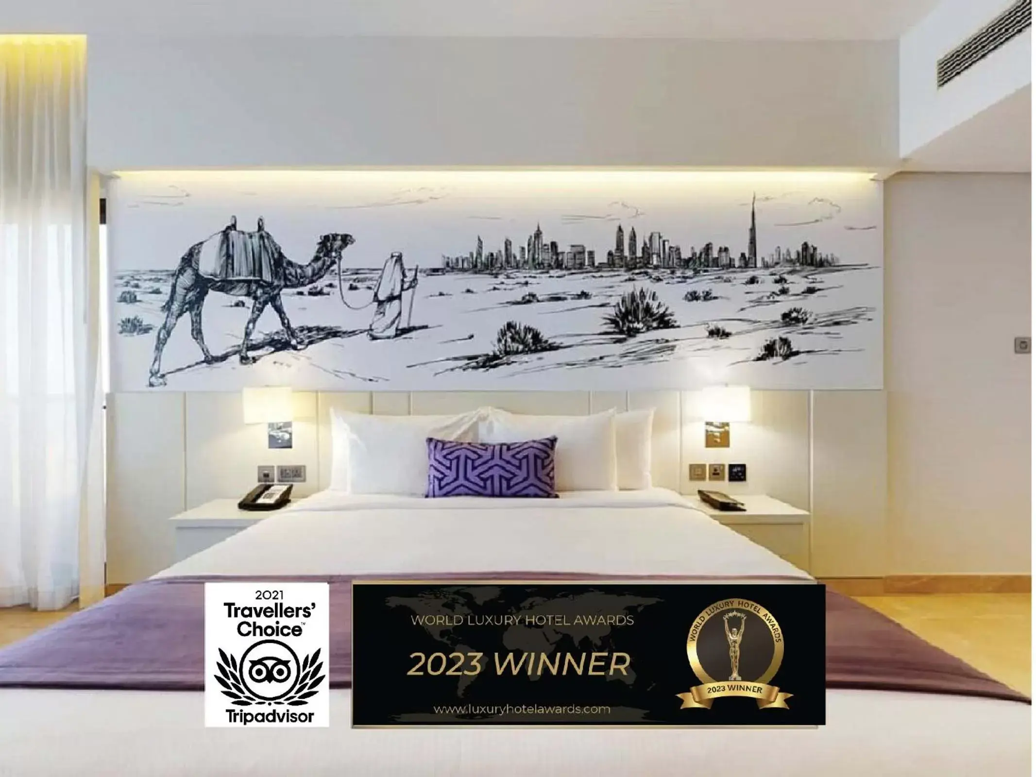 Bed in Mercure Dubai Barsha Heights Hotel Suites