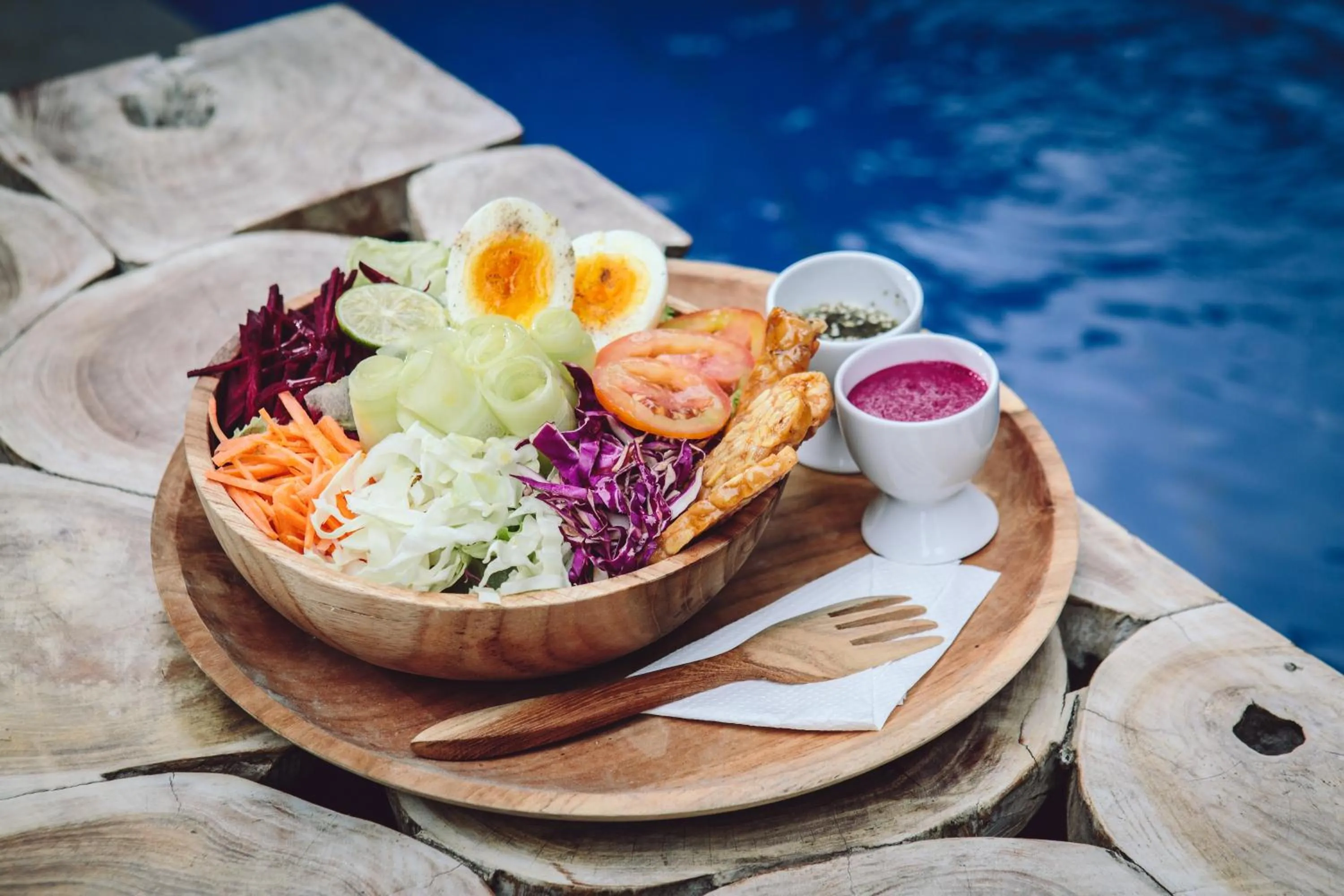 Food close-up in Lokal Bali Hostel