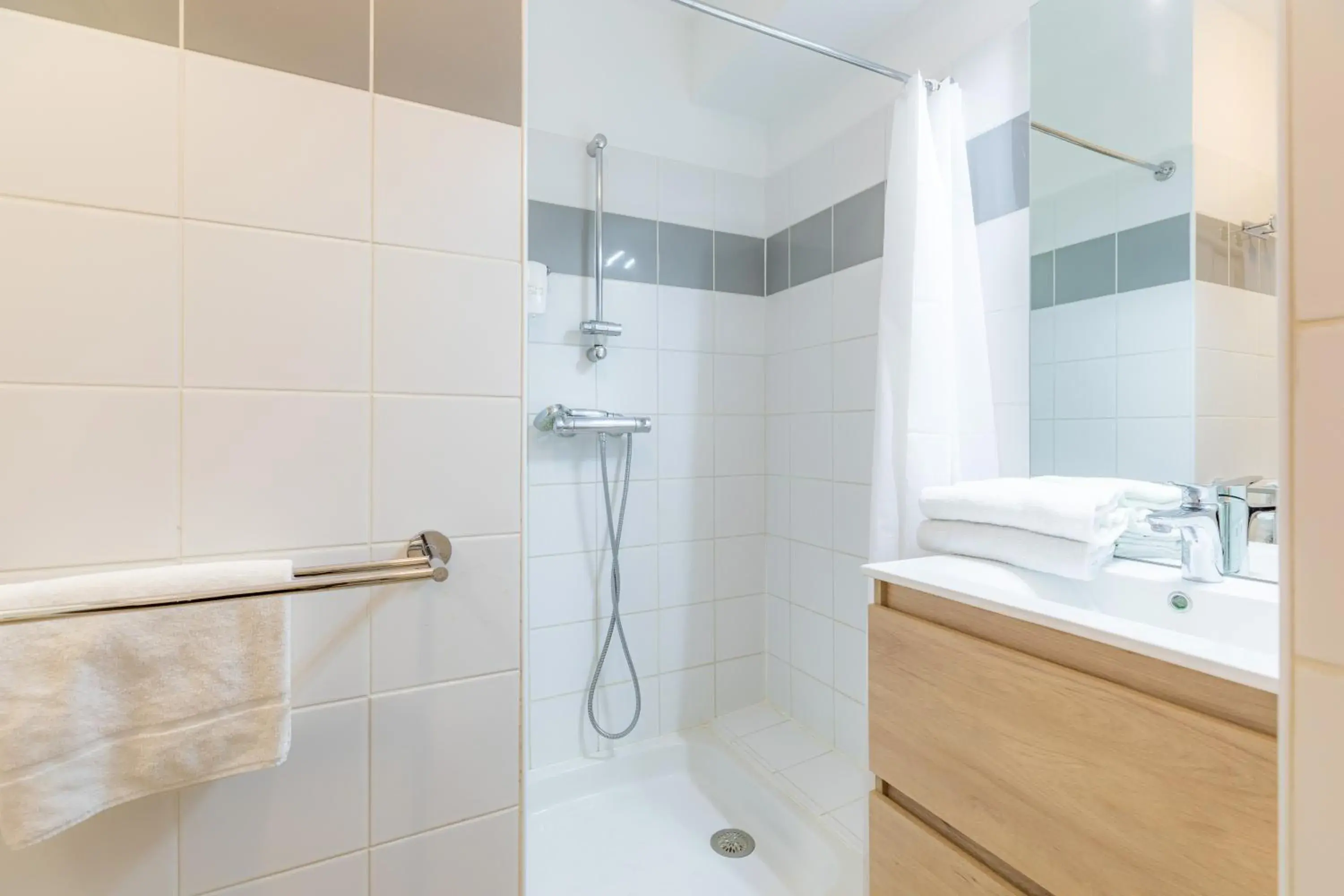 Shower, Bathroom in Appart'City Bourg en Bresse (Ex Park&Suites)