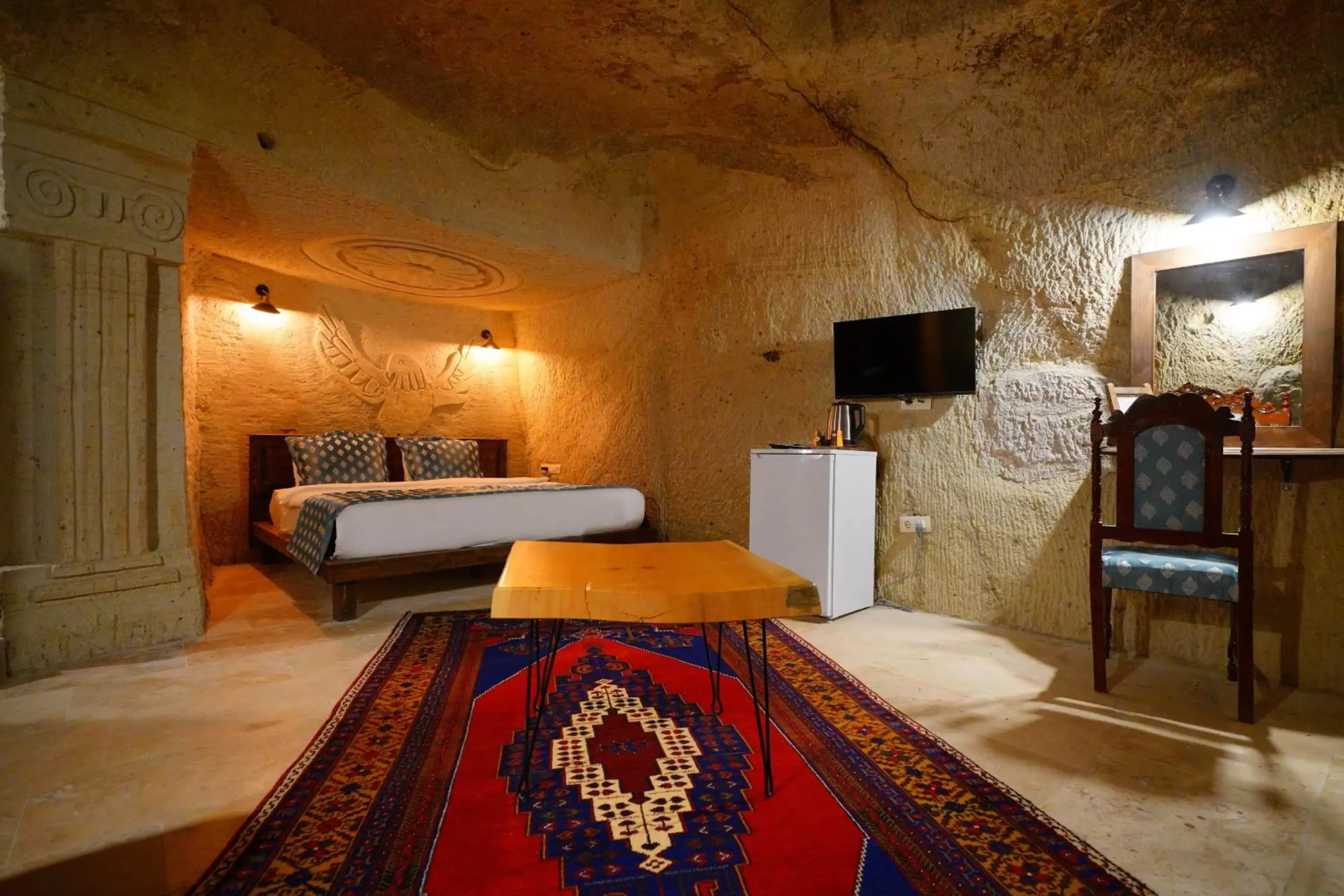 Bedroom, Bed in Cappadocia Nar Cave House & Hot Swimming Pool