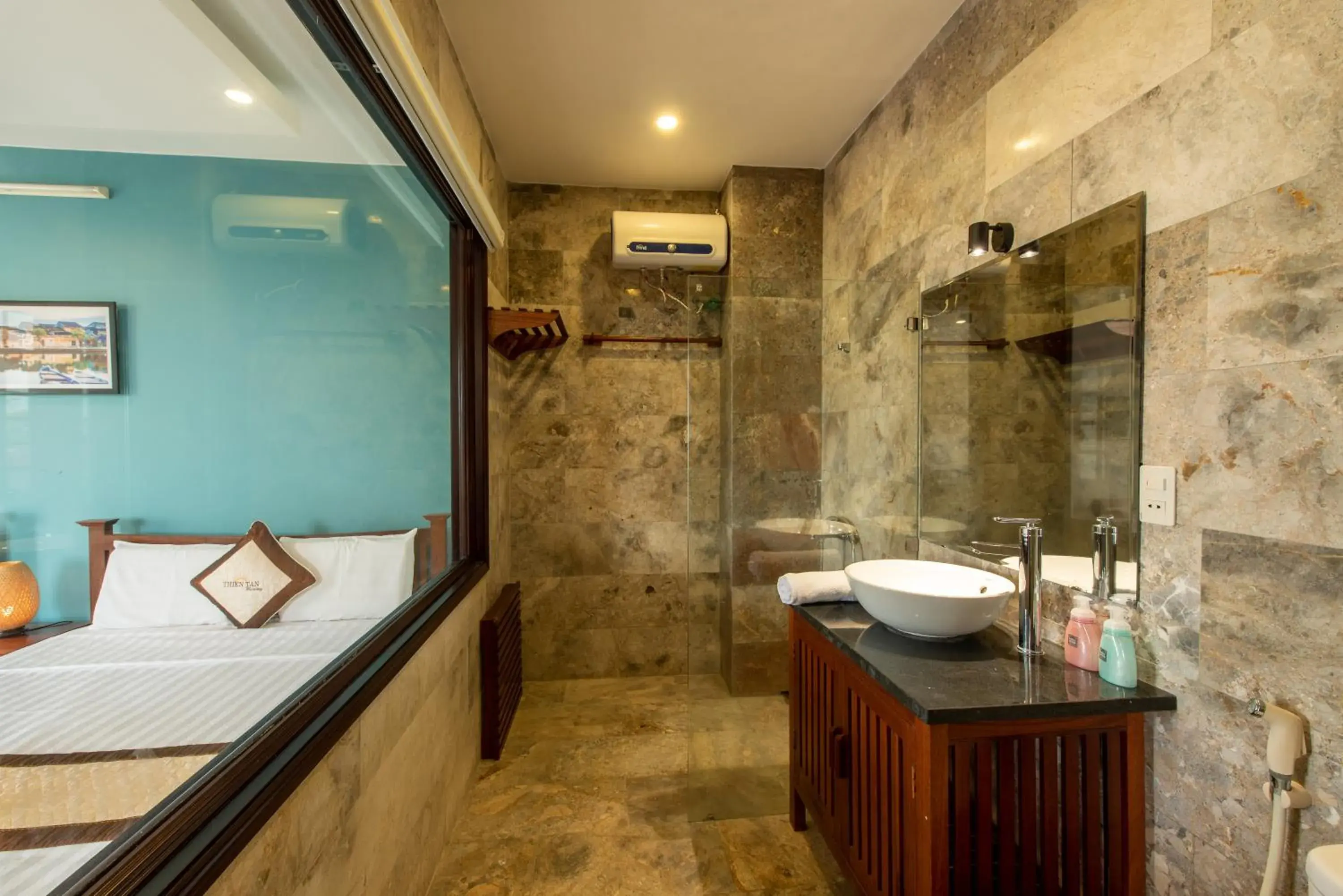 Shower, Bathroom in Thien Tan Villa with Private Pool