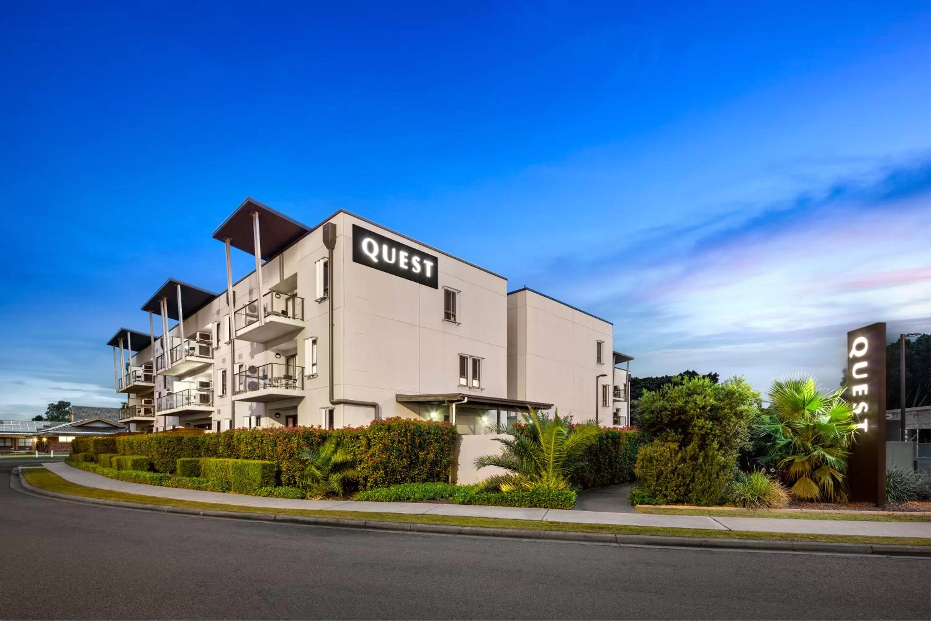 Quiet street view in Quest Singleton