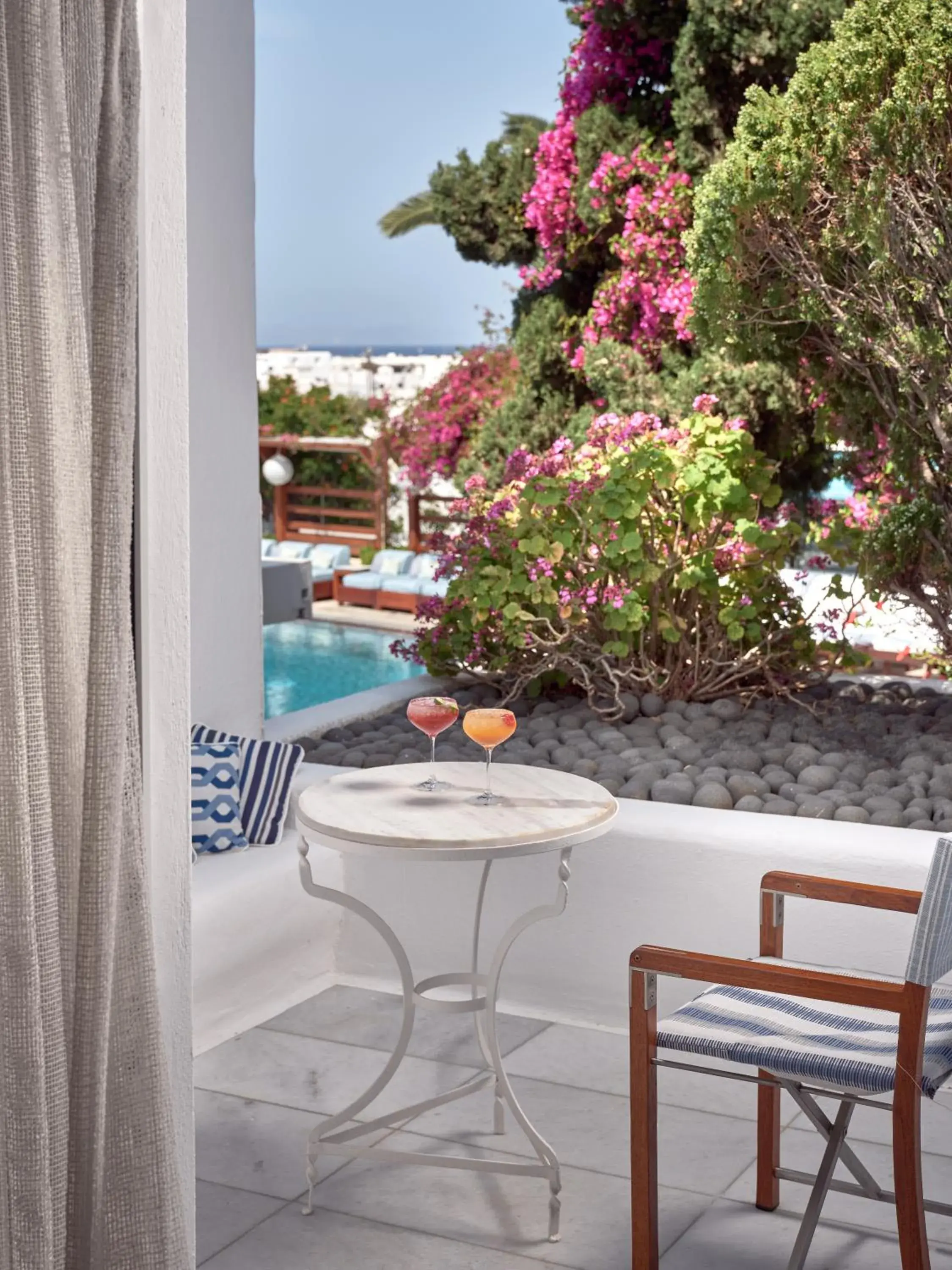 Balcony/Terrace, Pool View in Belvedere Mykonos - Main Hotel