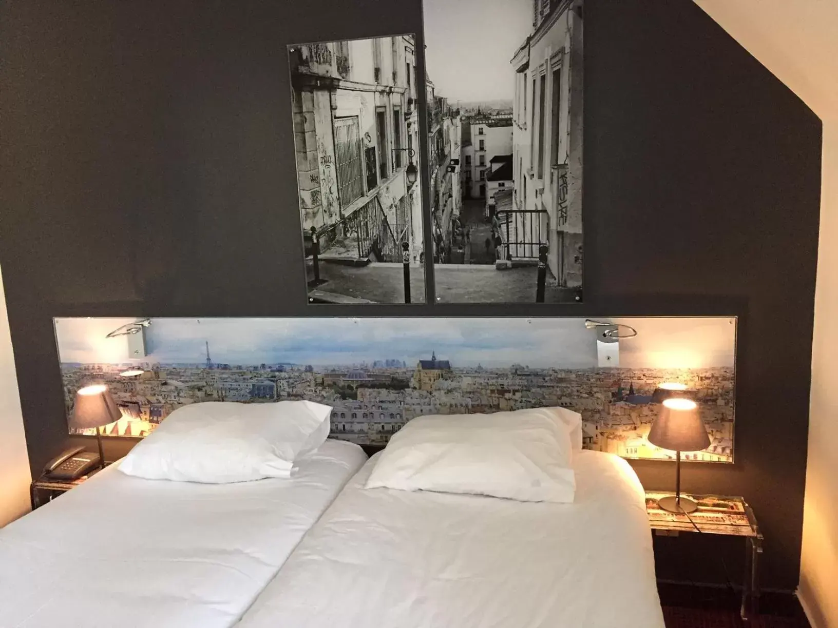Bedroom, Bed in Hotel Le Cardinal Rueil Centre