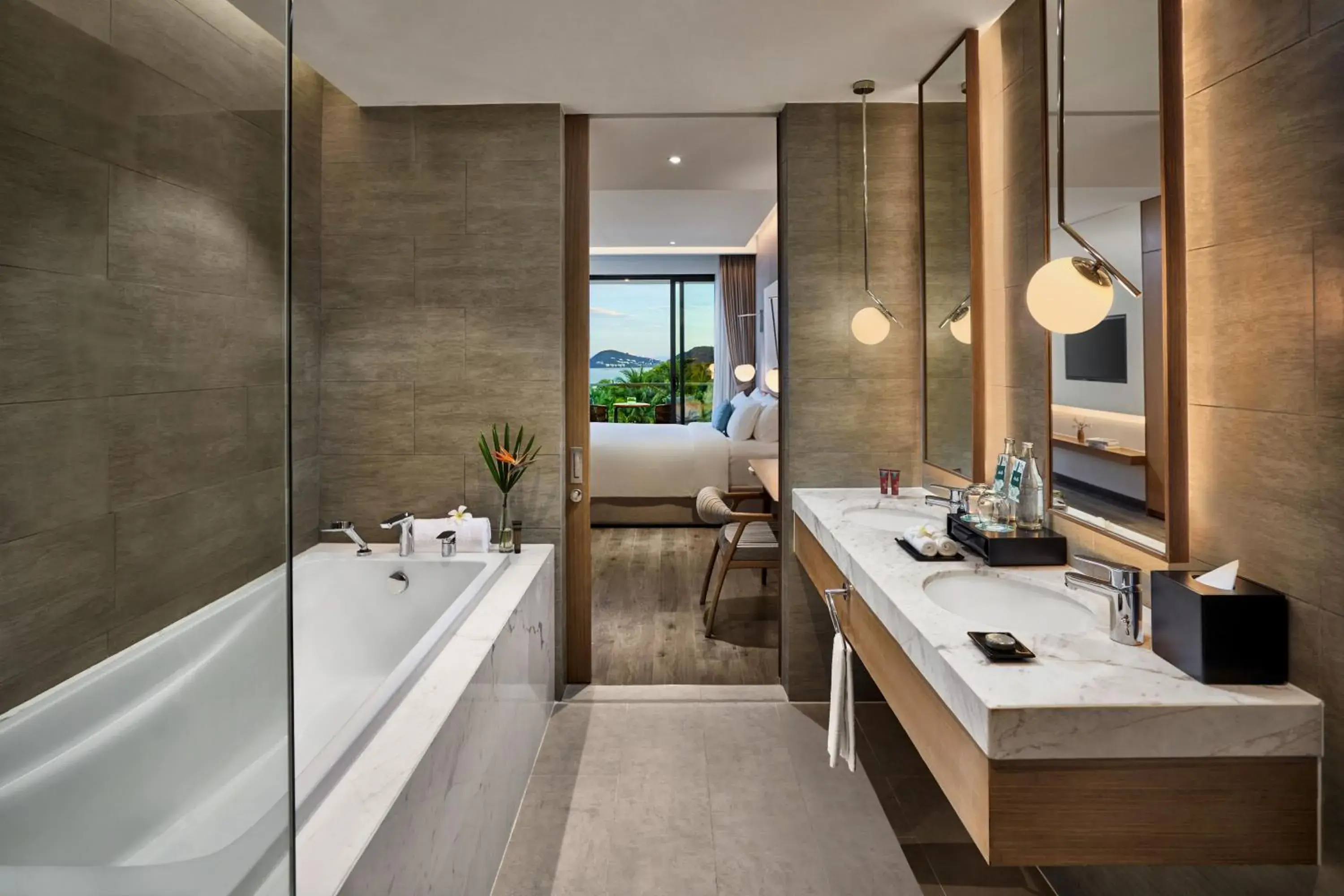 Bed, Bathroom in Premier Residences Phu Quoc Emerald Bay Managed by Accor