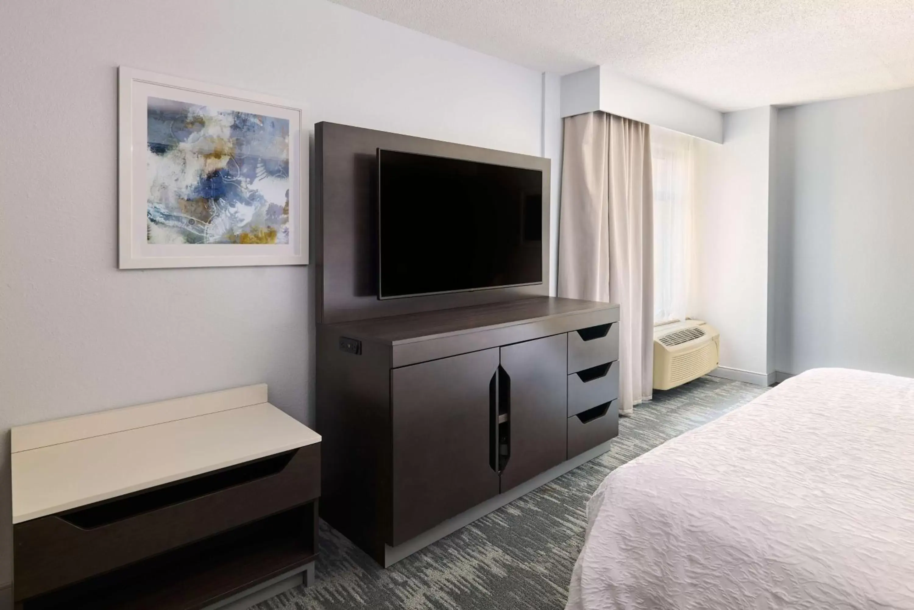 Bed, TV/Entertainment Center in Hampton Inn Washington DC - Convention Center