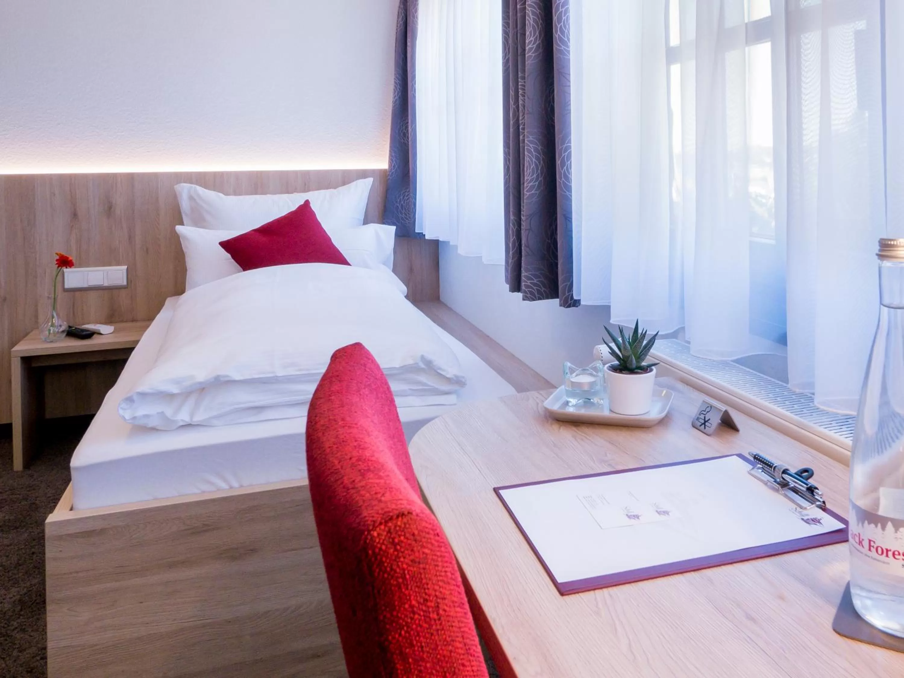 Bed in Hotel Restaurant Schiff