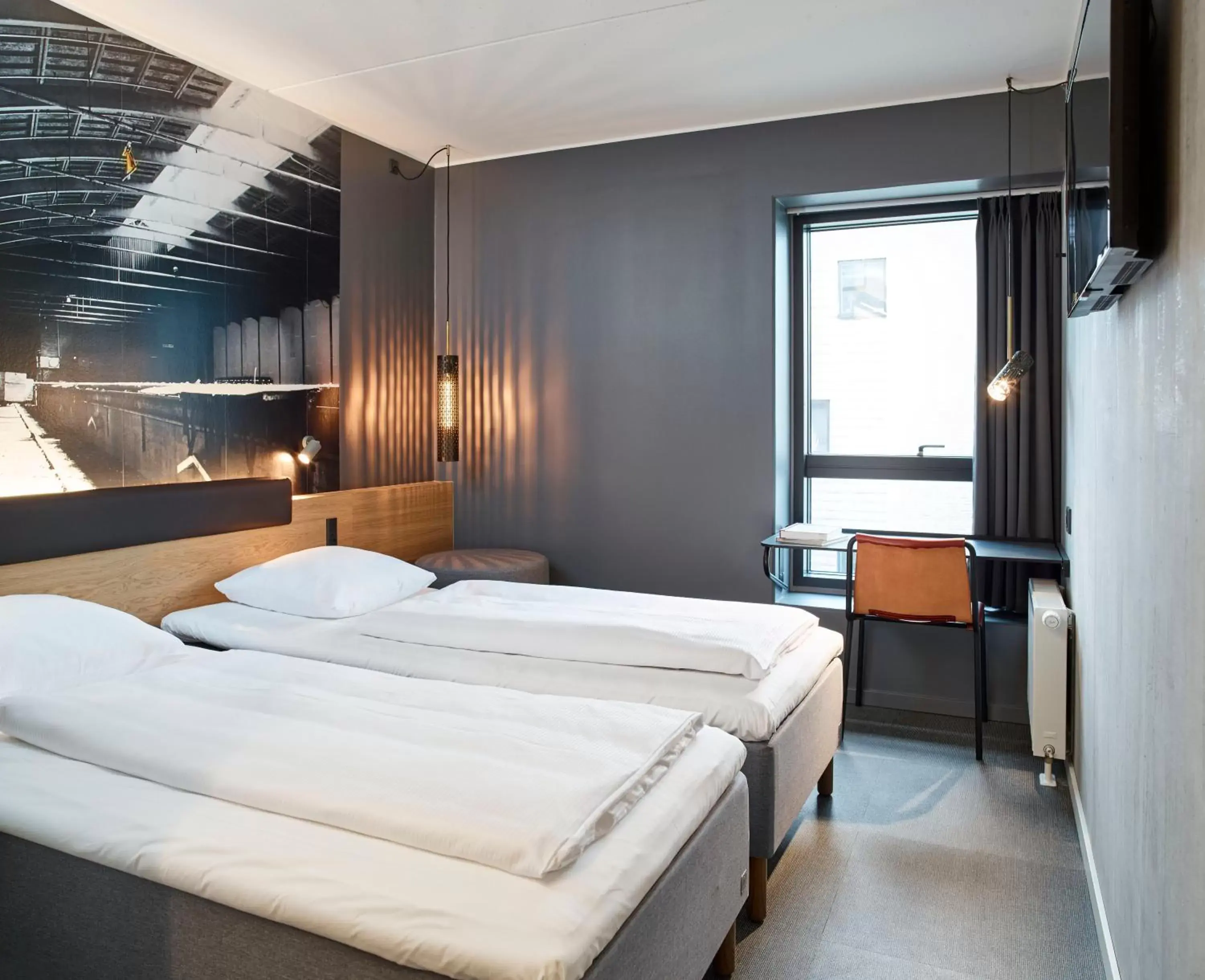 Bed in Zleep Hotel Aalborg