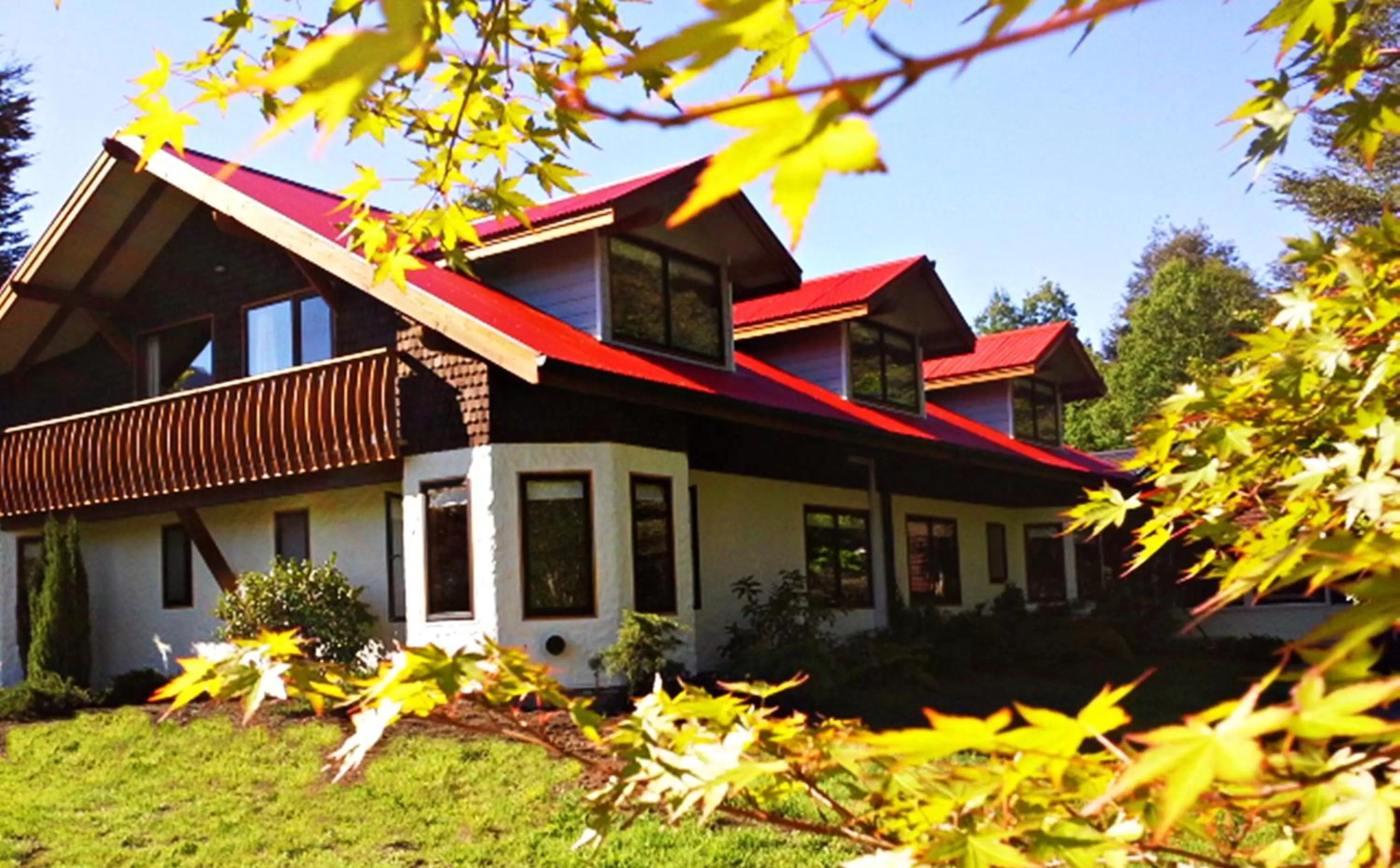 Property building, Garden in Hotel Salto del Carileufu