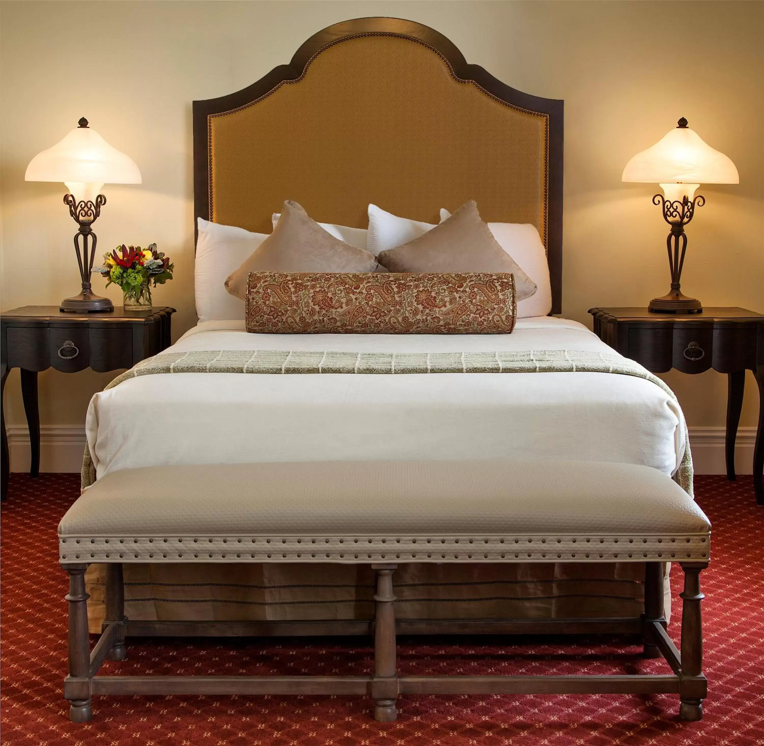 Decorative detail, Bed in Paso Robles Inn