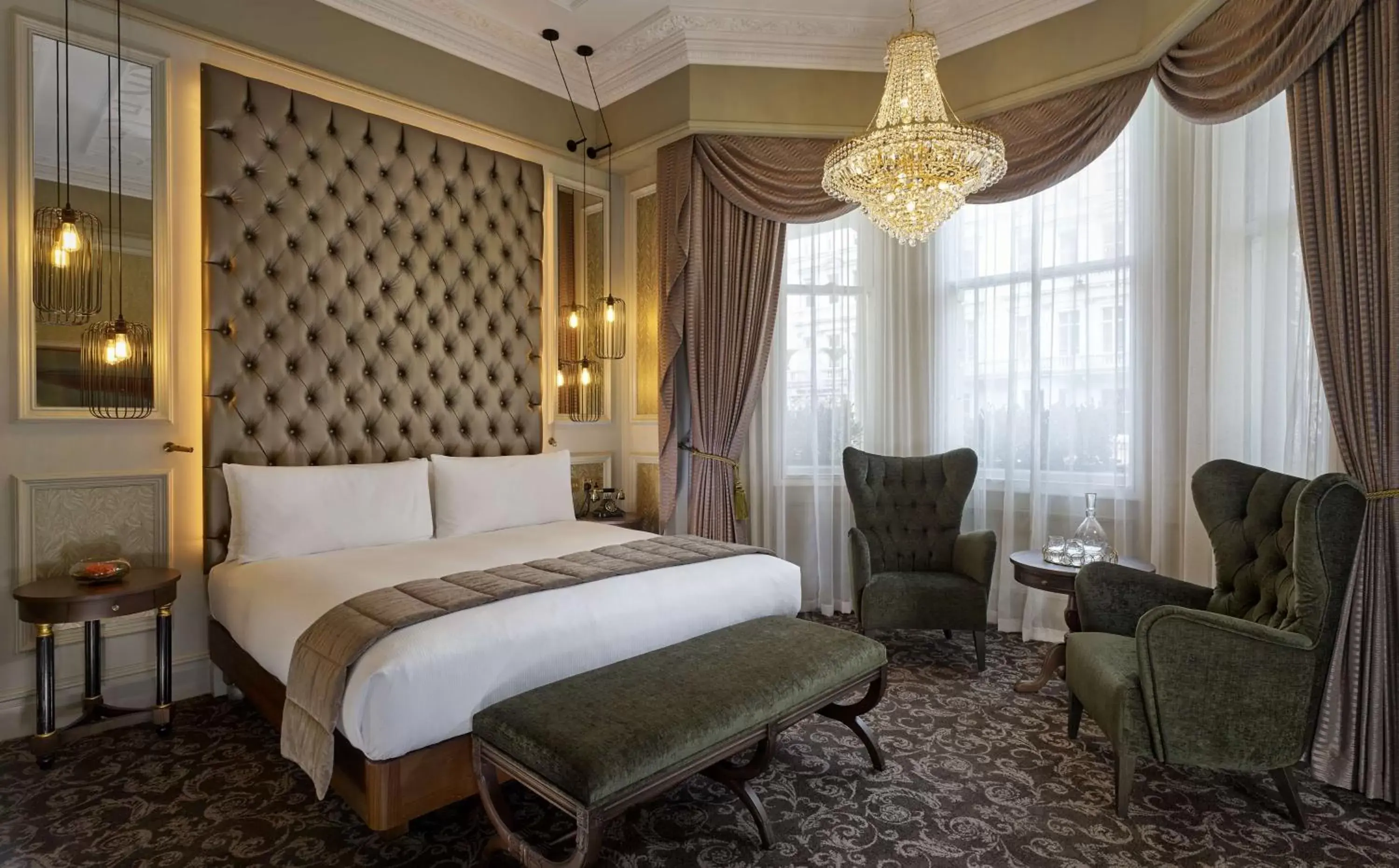Living room, Bed in 100 Queen’s Gate Hotel London, Curio Collection by Hilton
