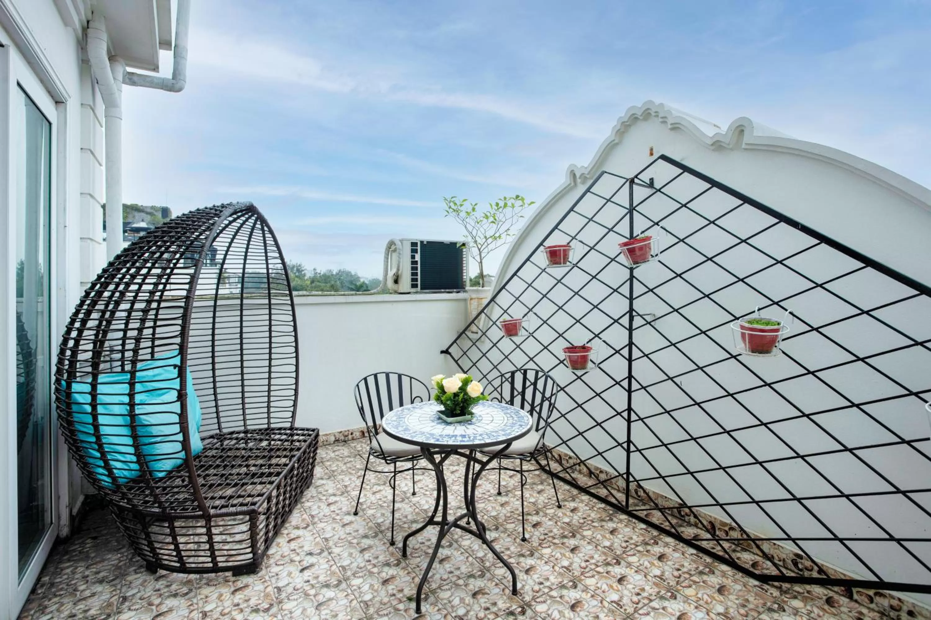 Balcony/Terrace in Hanoi Media Hotel & Spa