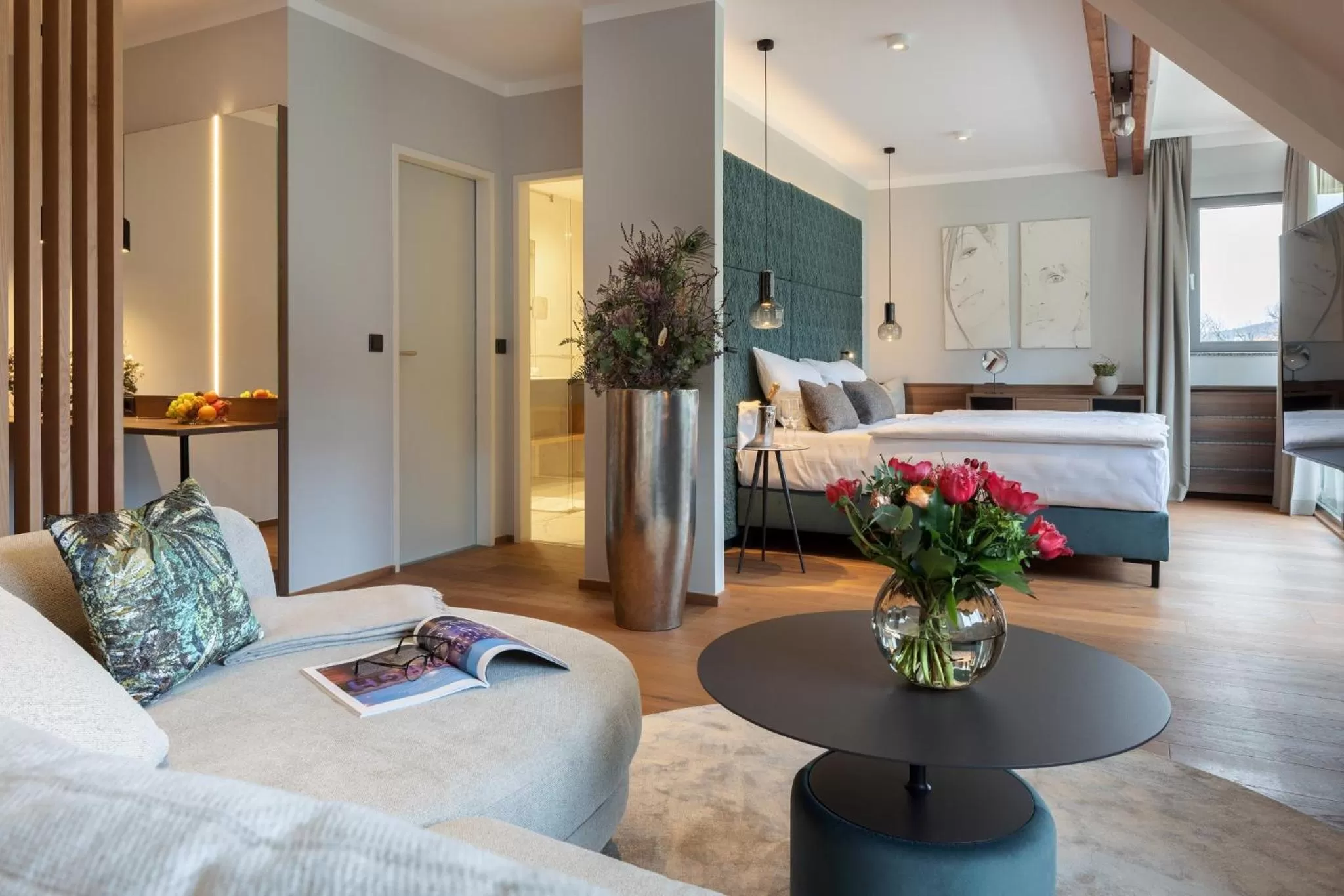 Bedroom, Bed in Hotel Turmhof