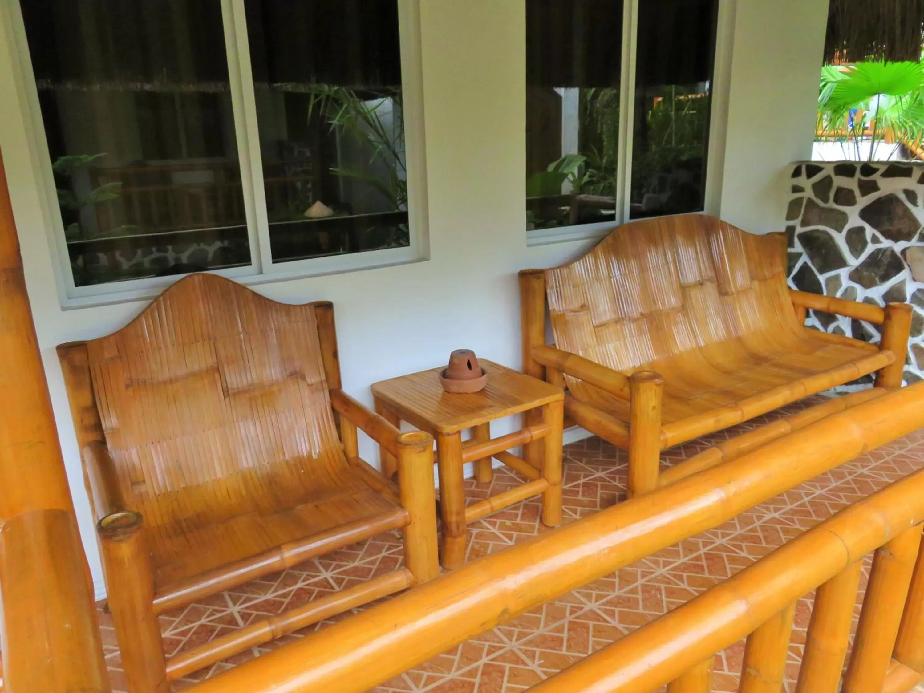 Balcony/Terrace, Seating Area in Kav's Beach Resort