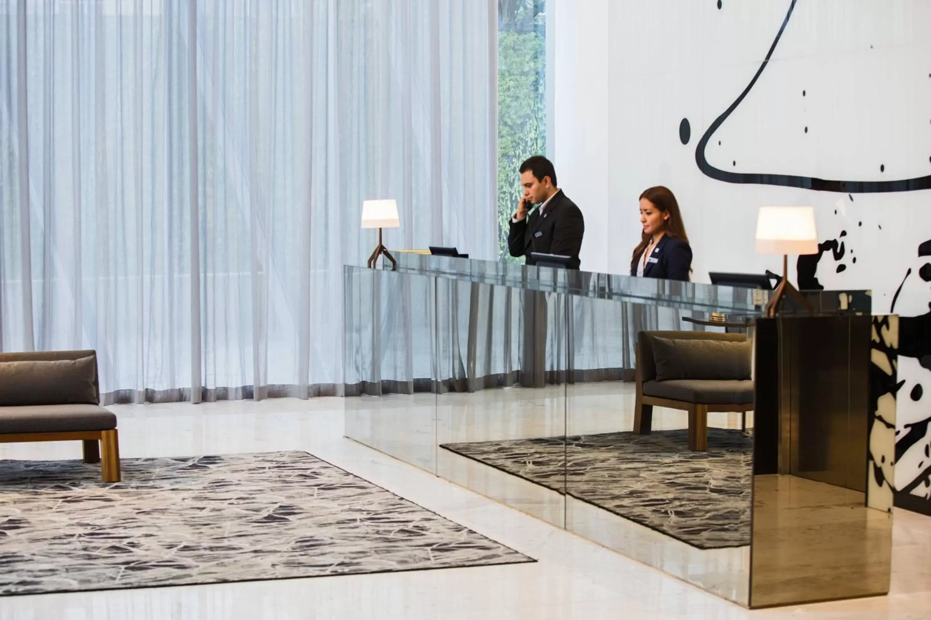 Lobby or reception in AC Hotel by Marriott Guadalajara Mexico