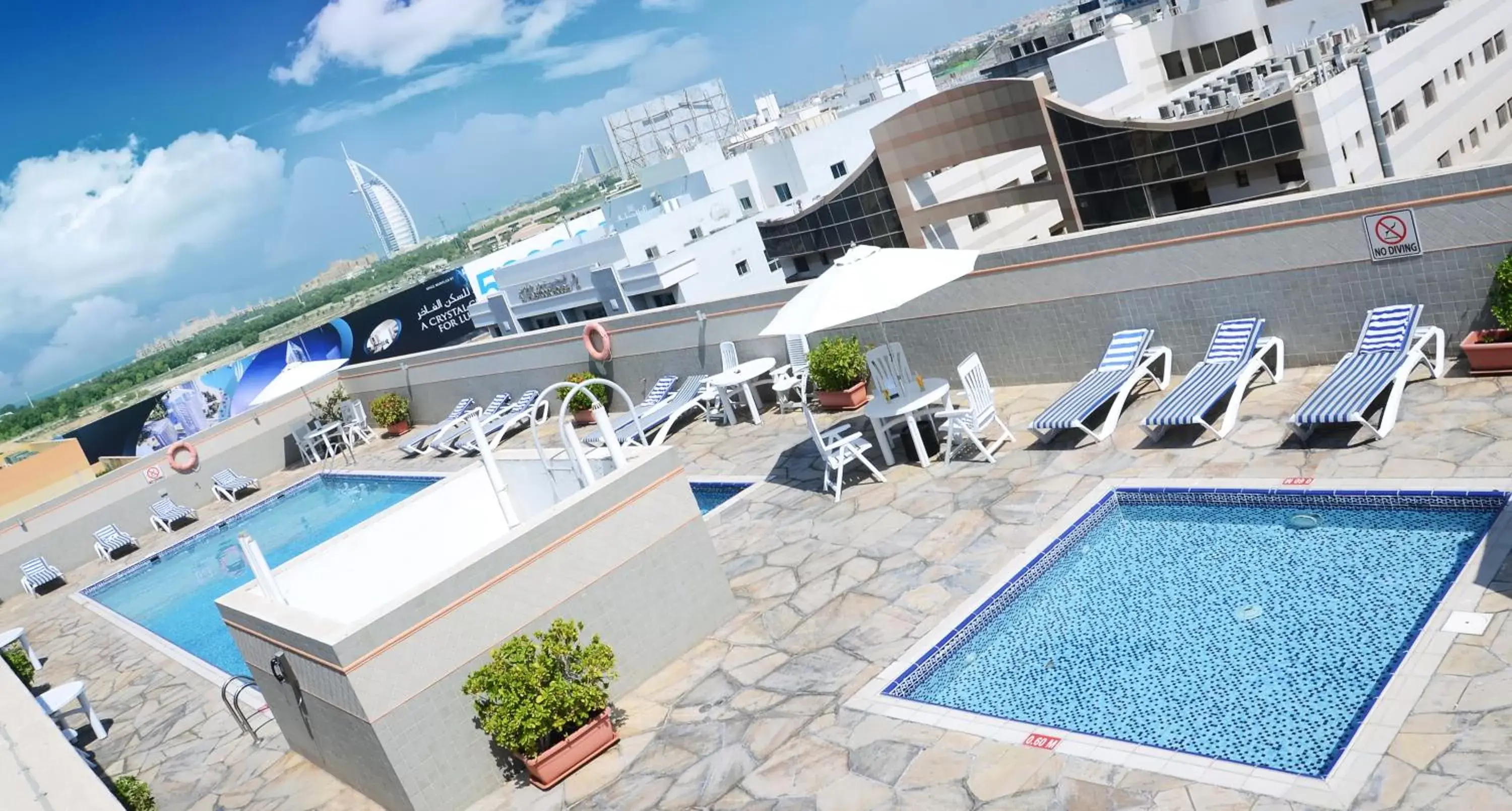 Swimming pool, Pool View in Rose Garden Hotel Apartments - Al Barsha, Near Metro Station
