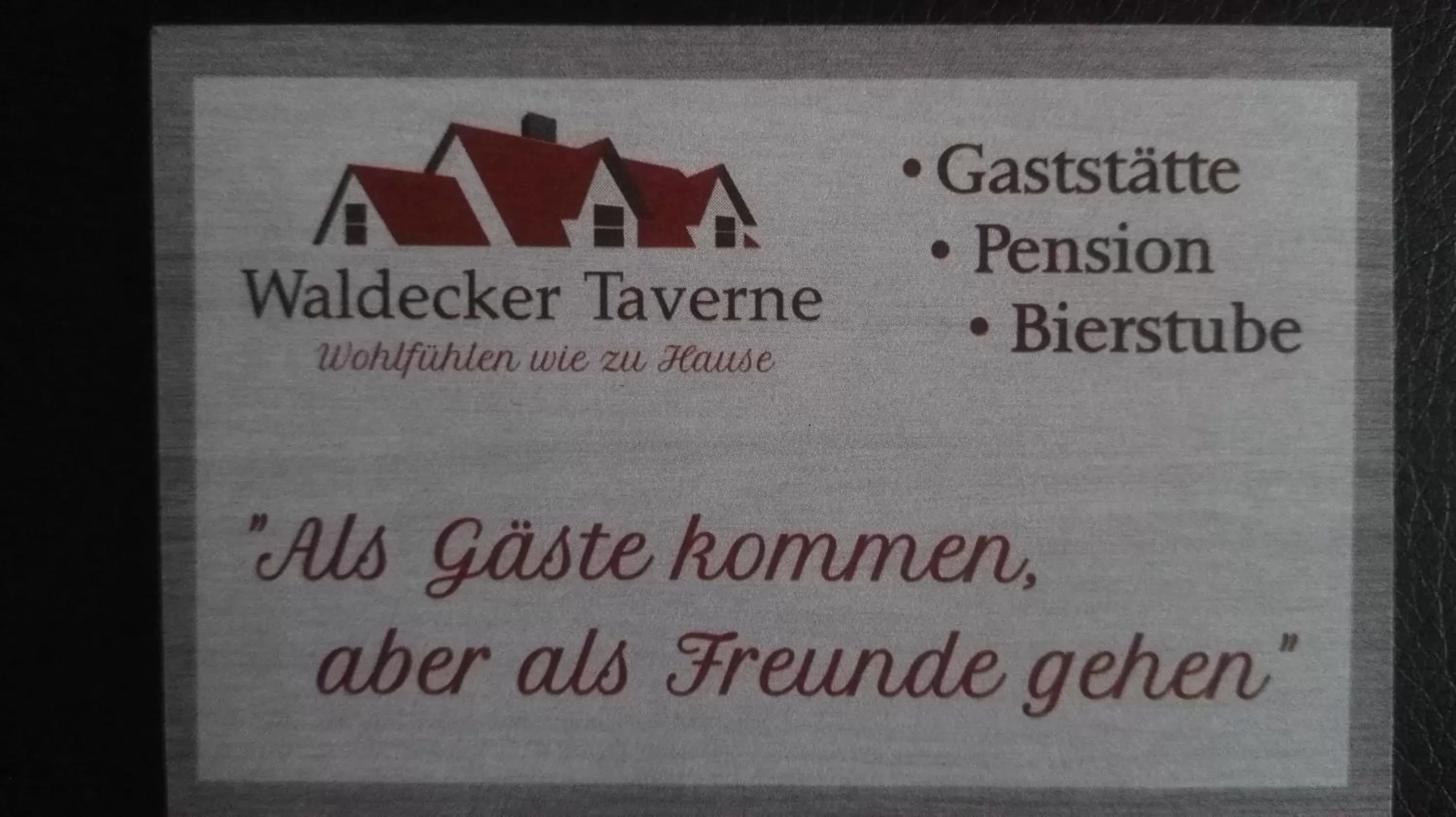 Logo/Certificate/Sign in Waldecker Taverne