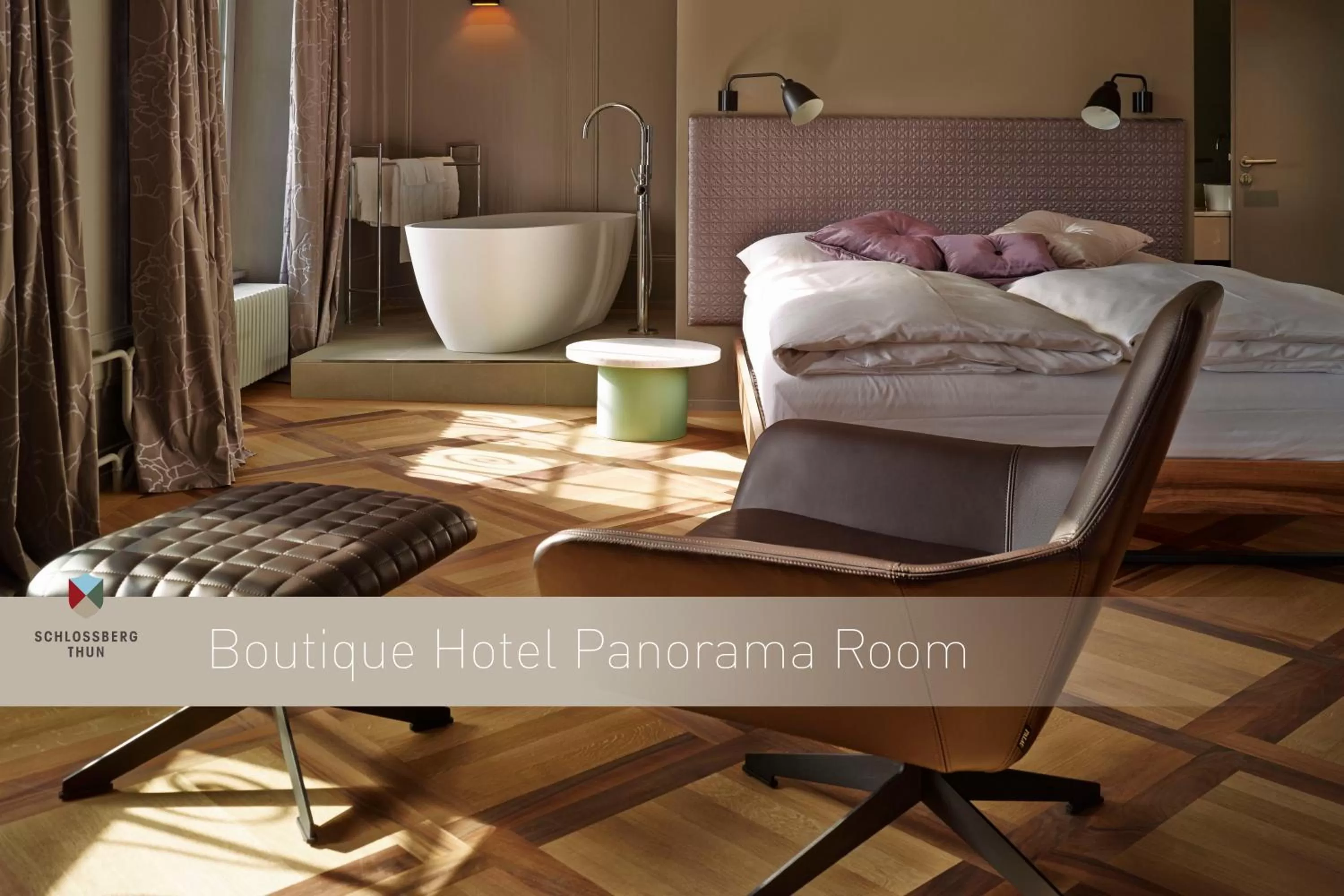 Photo of the whole room, Bed in Boutique Hotel Schlossberg
