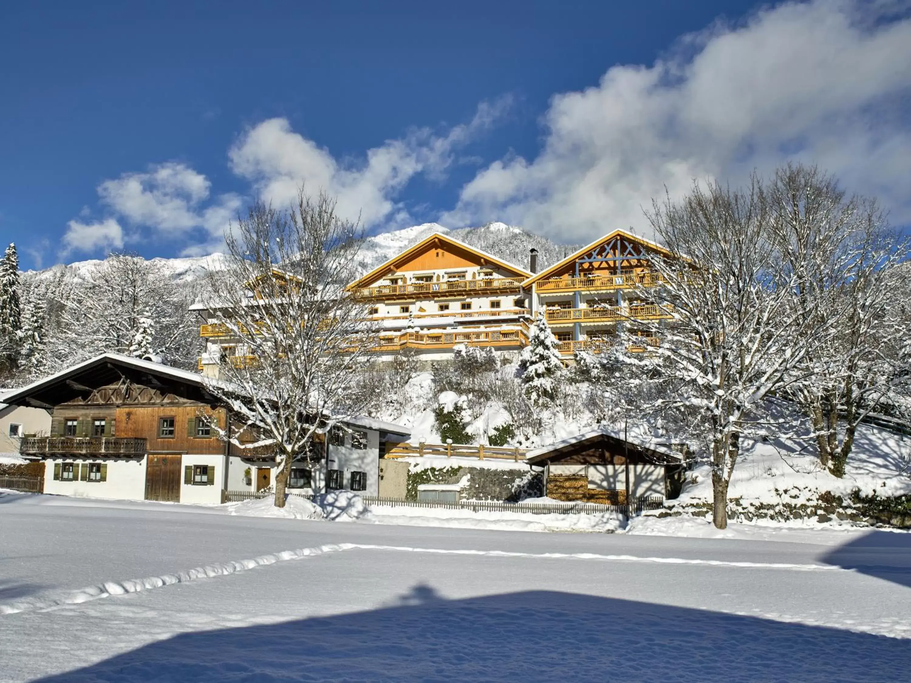 Property building, Winter in Romantik Alpenhotel Waxenstein