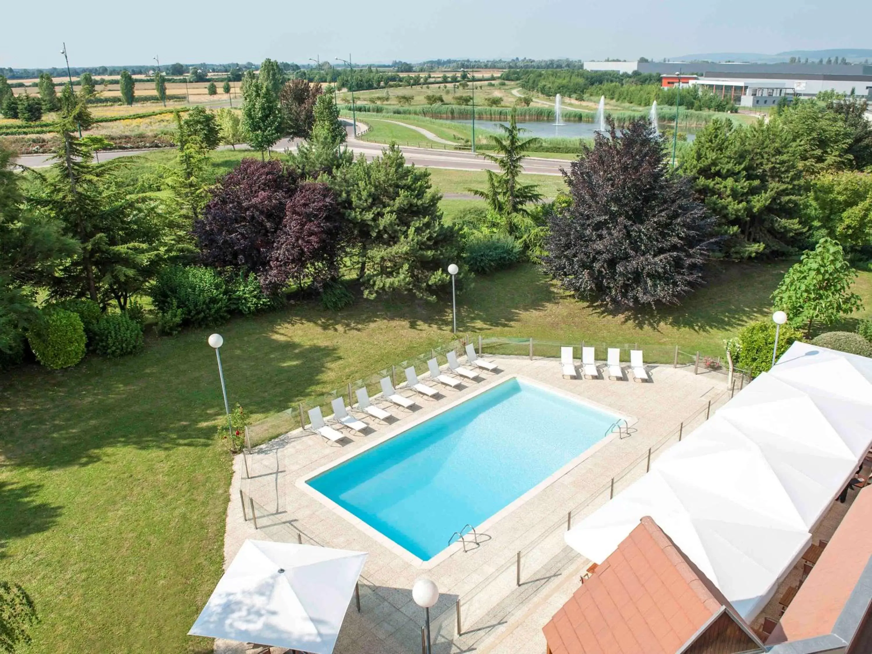 On site, Pool View in Novotel Beaune