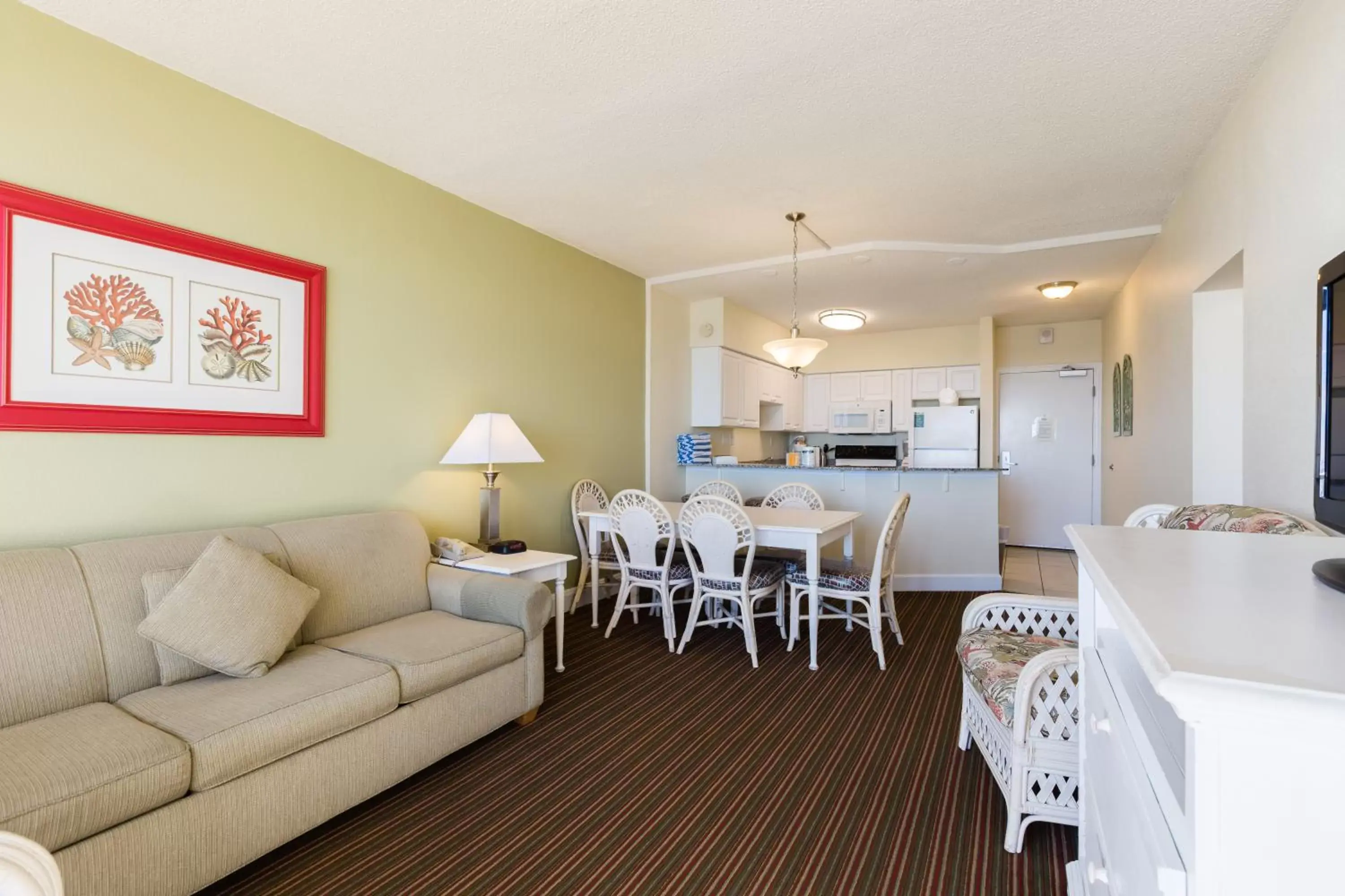 Living room, Seating Area in Maritime Beach Club by Capital Vacations