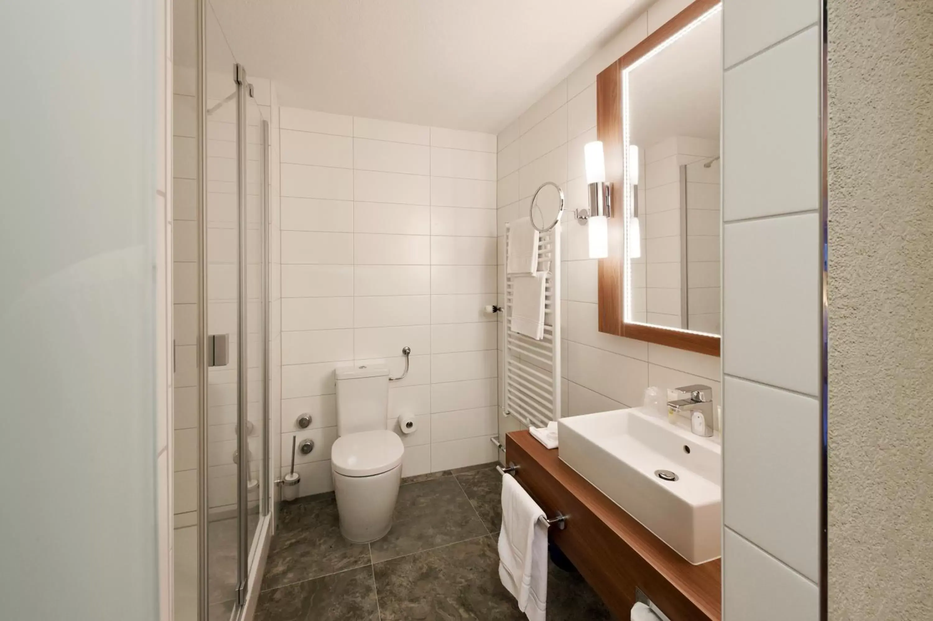 Bathroom in City Hotel Biel Bienne Free Parking