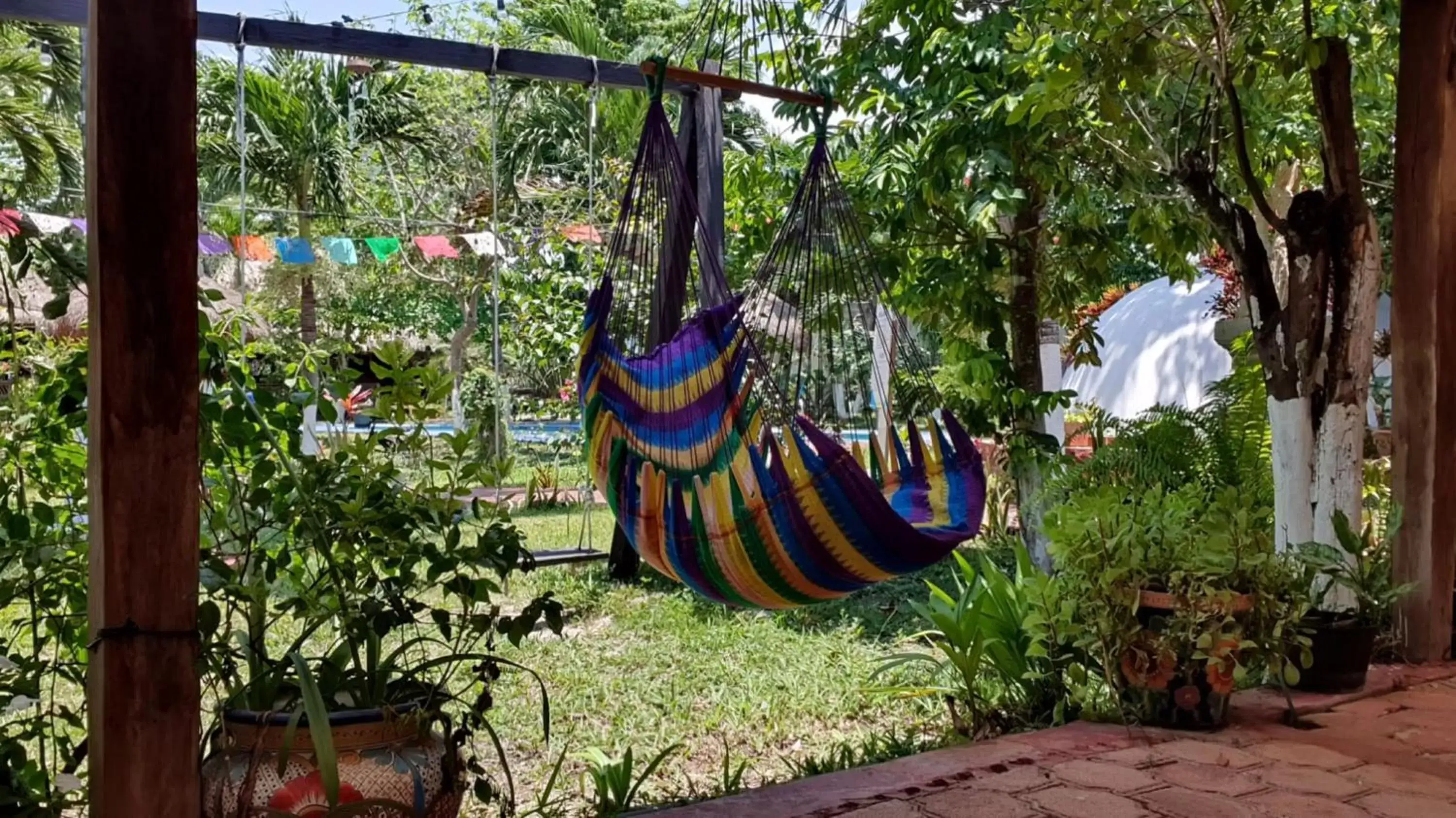 Garden view in Cabañas Colibrí