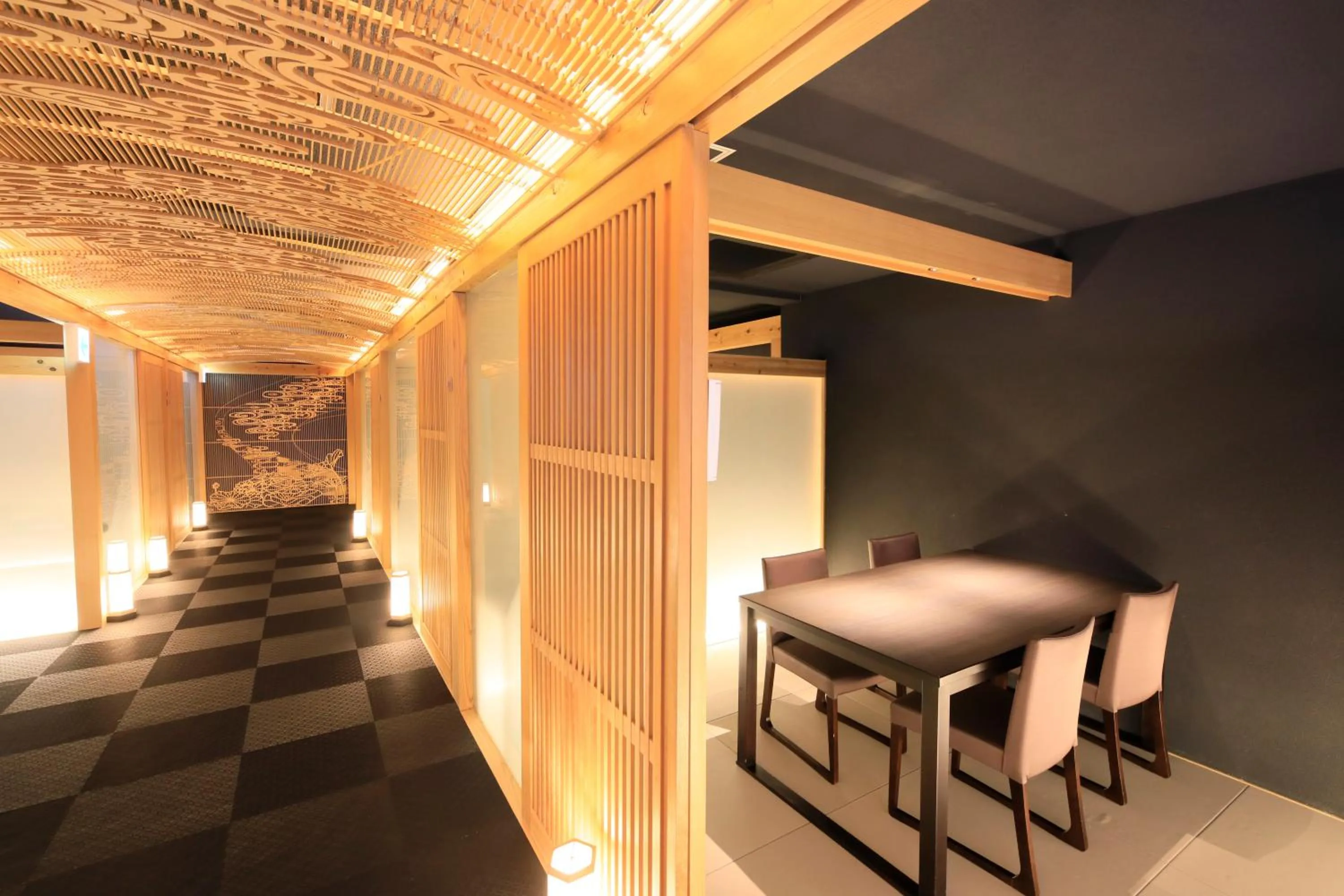 Dining area in Fuji Onsenji Yumedono