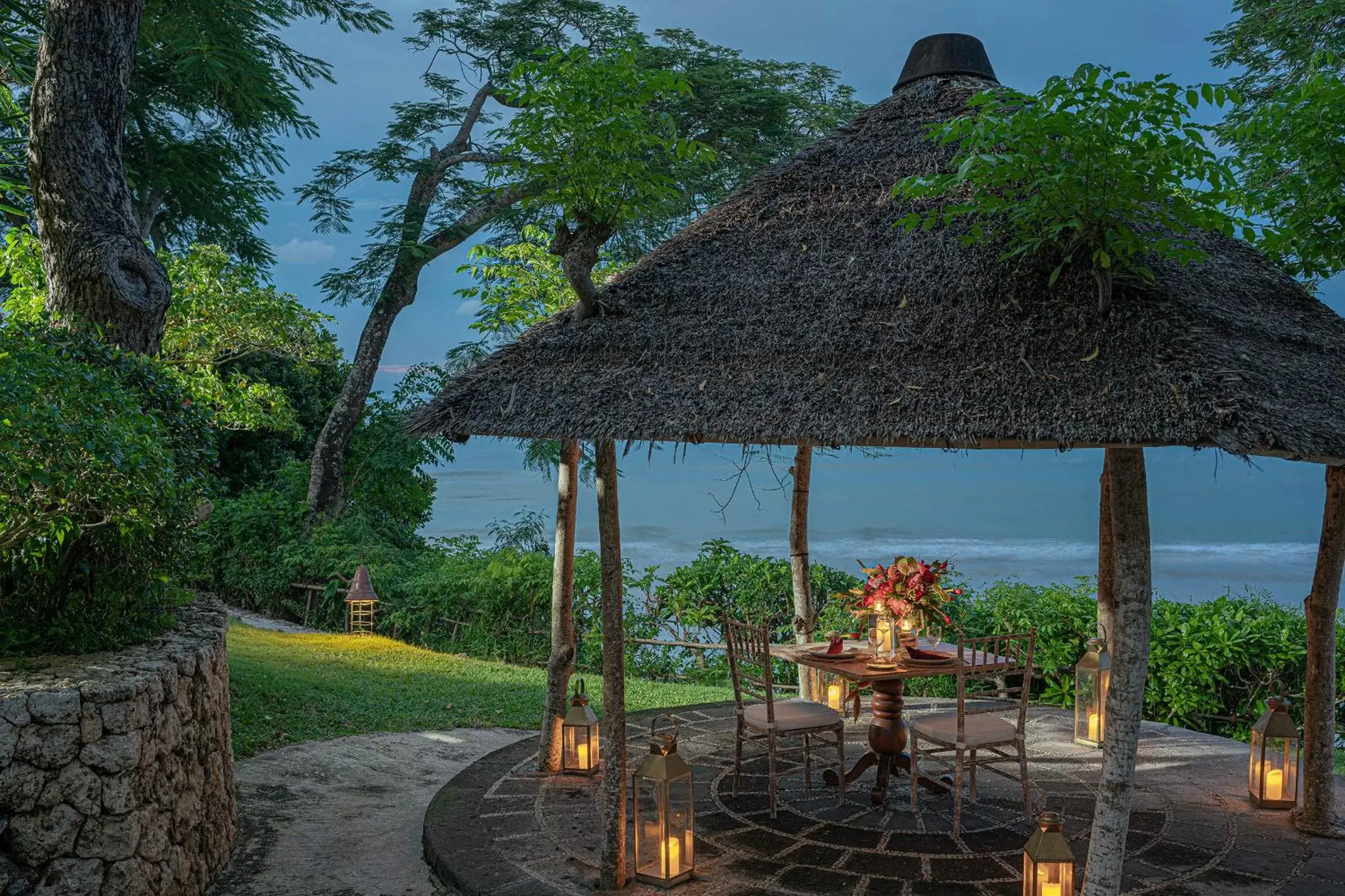 Dining area in Four Seasons Resort Bali at Jimbaran Bay