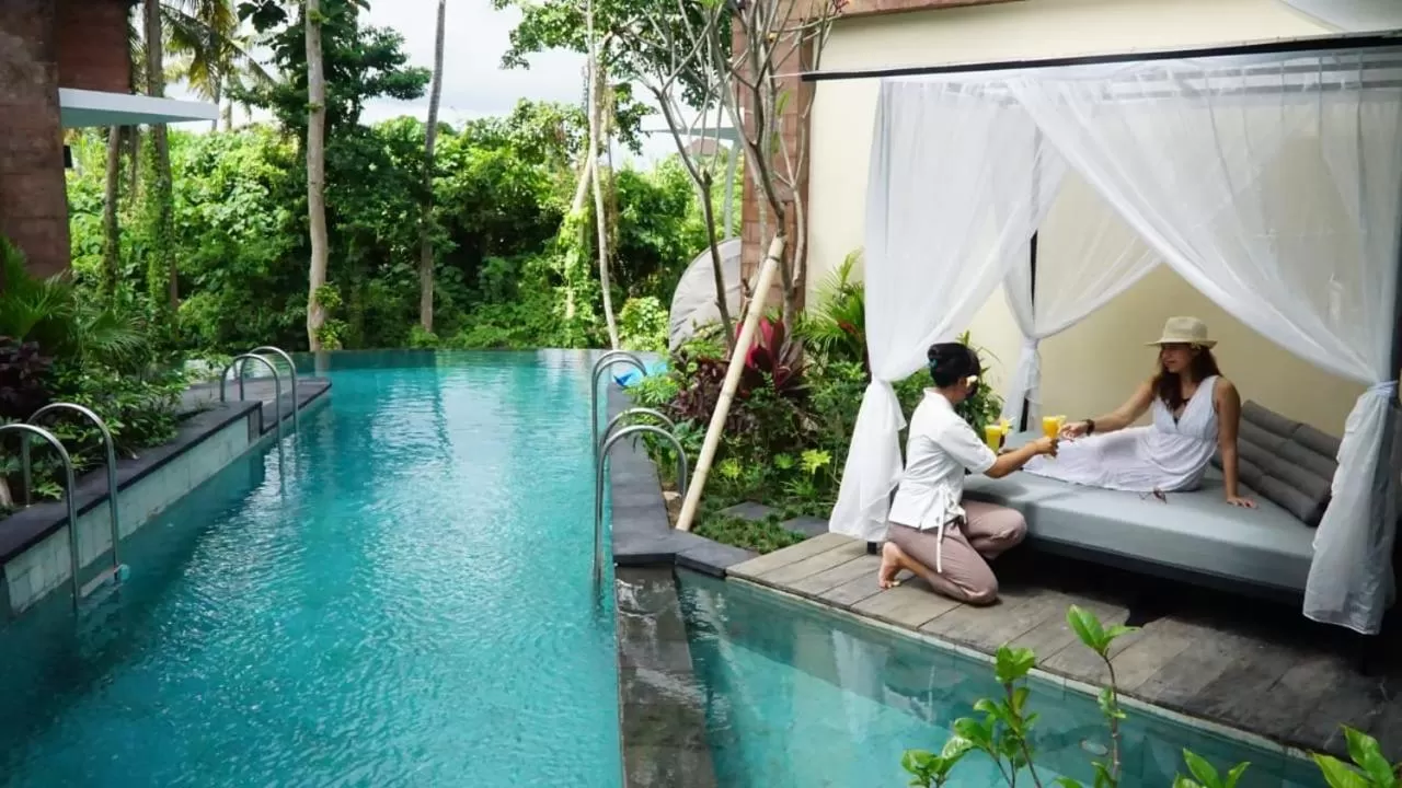 Balcony/Terrace in Tanamas Villas Ubud by Best Deals Asia Hospitality