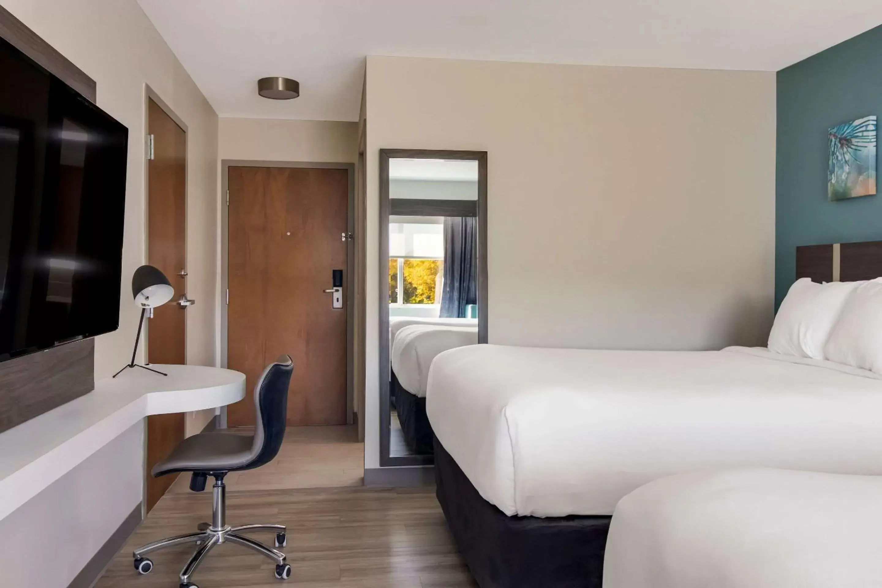 Bedroom in Sleep Inn & Suites Clarion, PA near I-80