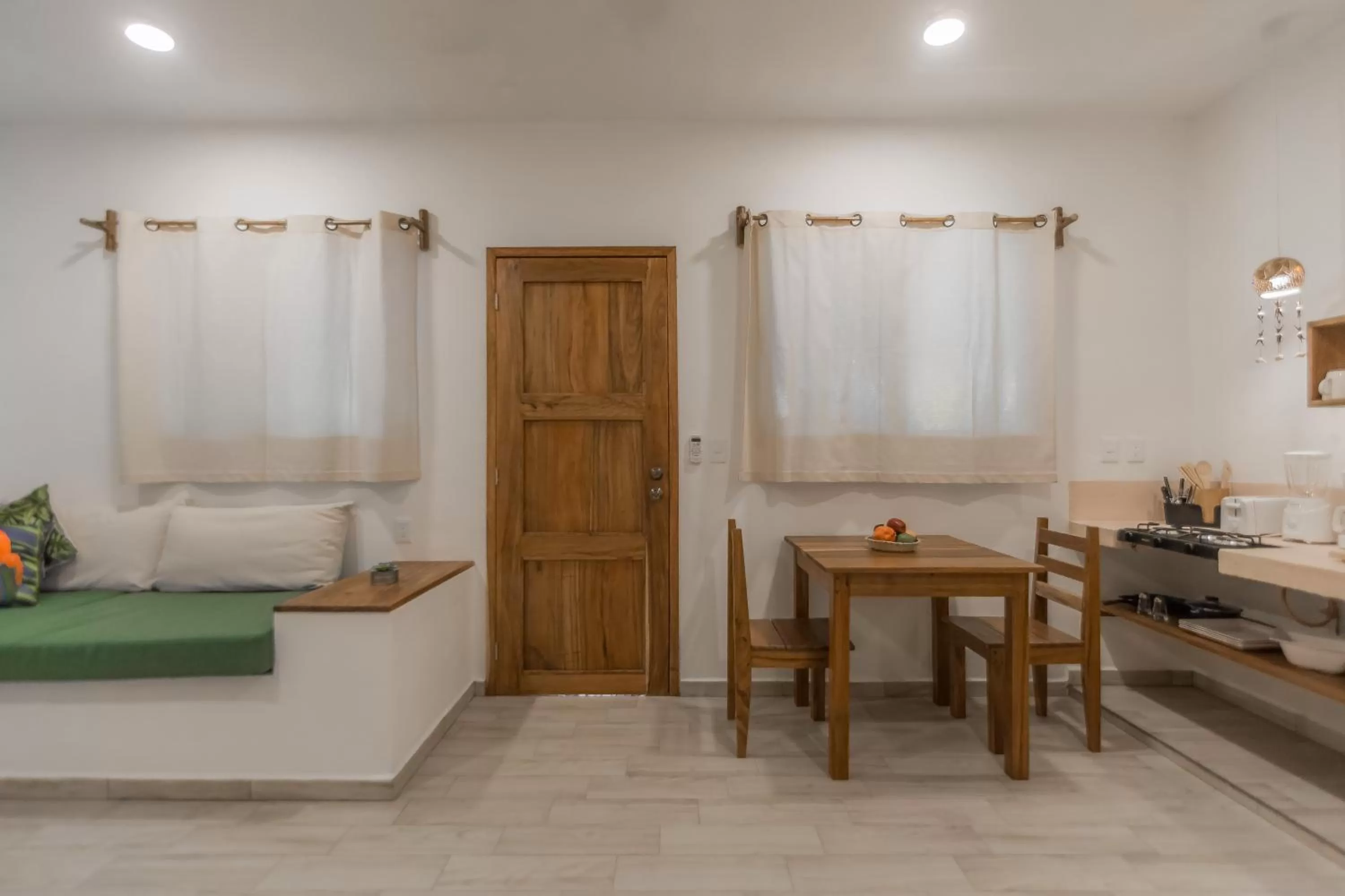 Kitchen or kitchenette, Bed in Aldea San Lam - Oasis Of Tulum