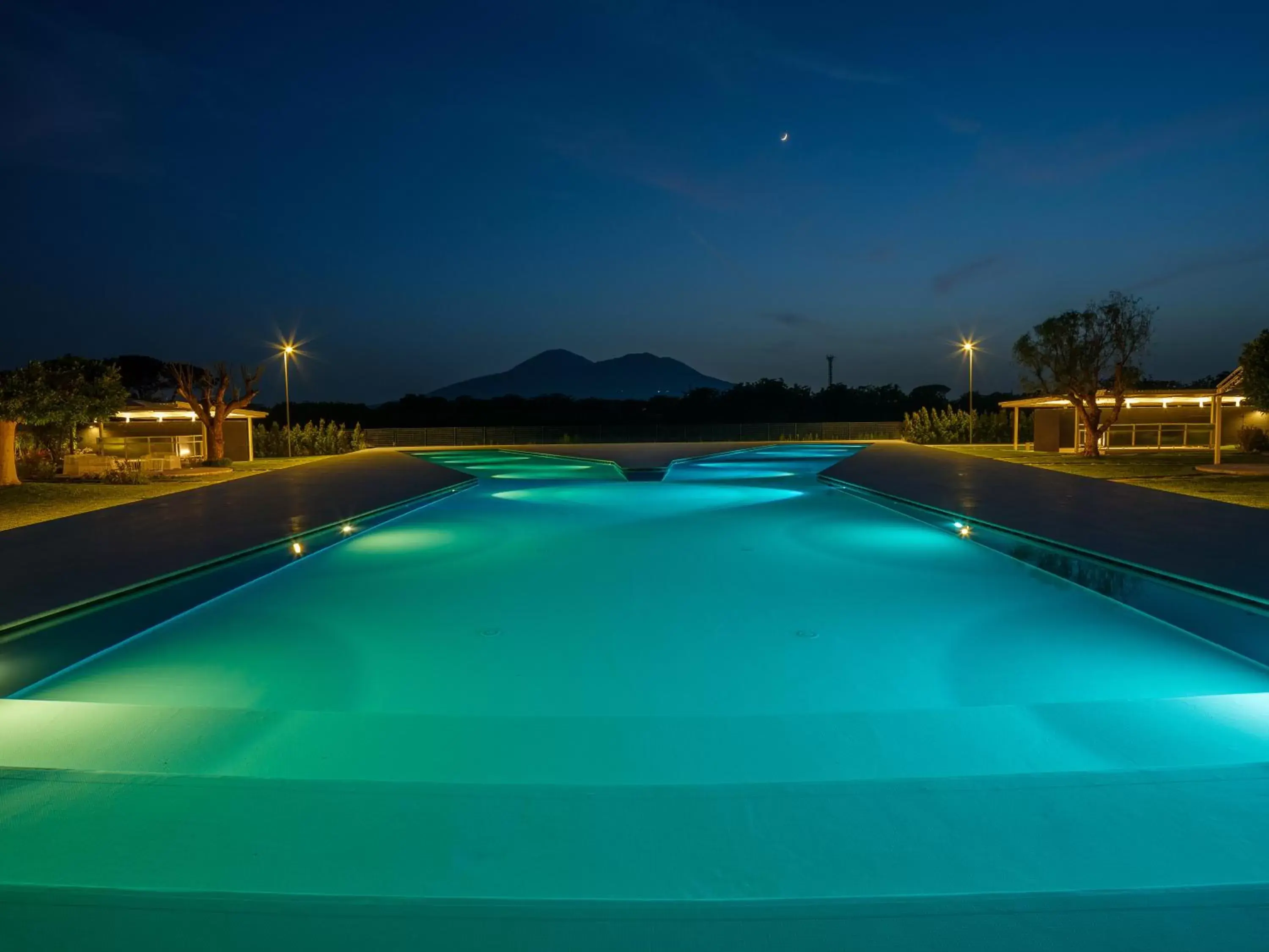 Night, Swimming Pool in Secret Garden